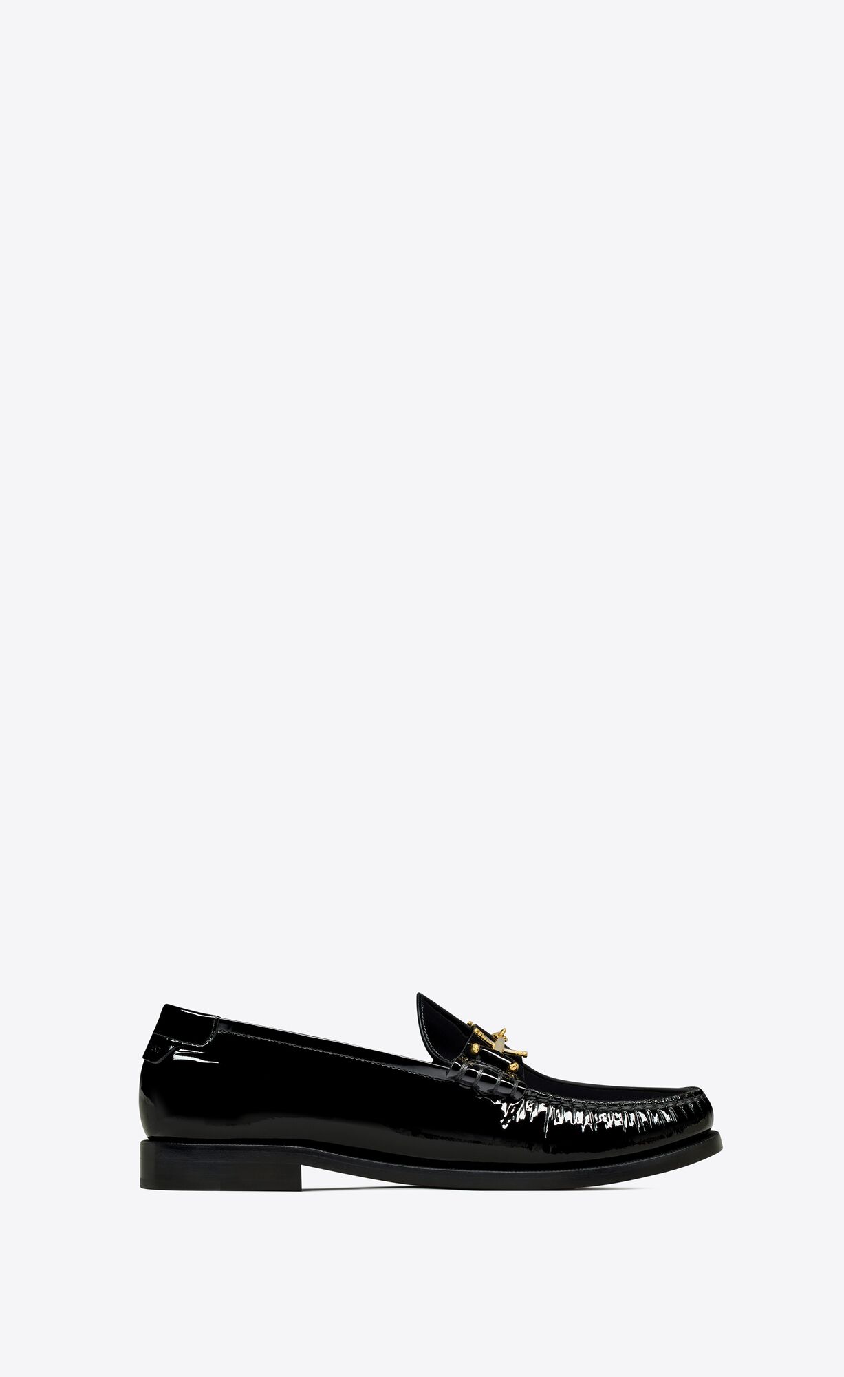 YSL Le Loafer Penny Slippers In Lakovane Kozene Čierne | 39506-DJSU