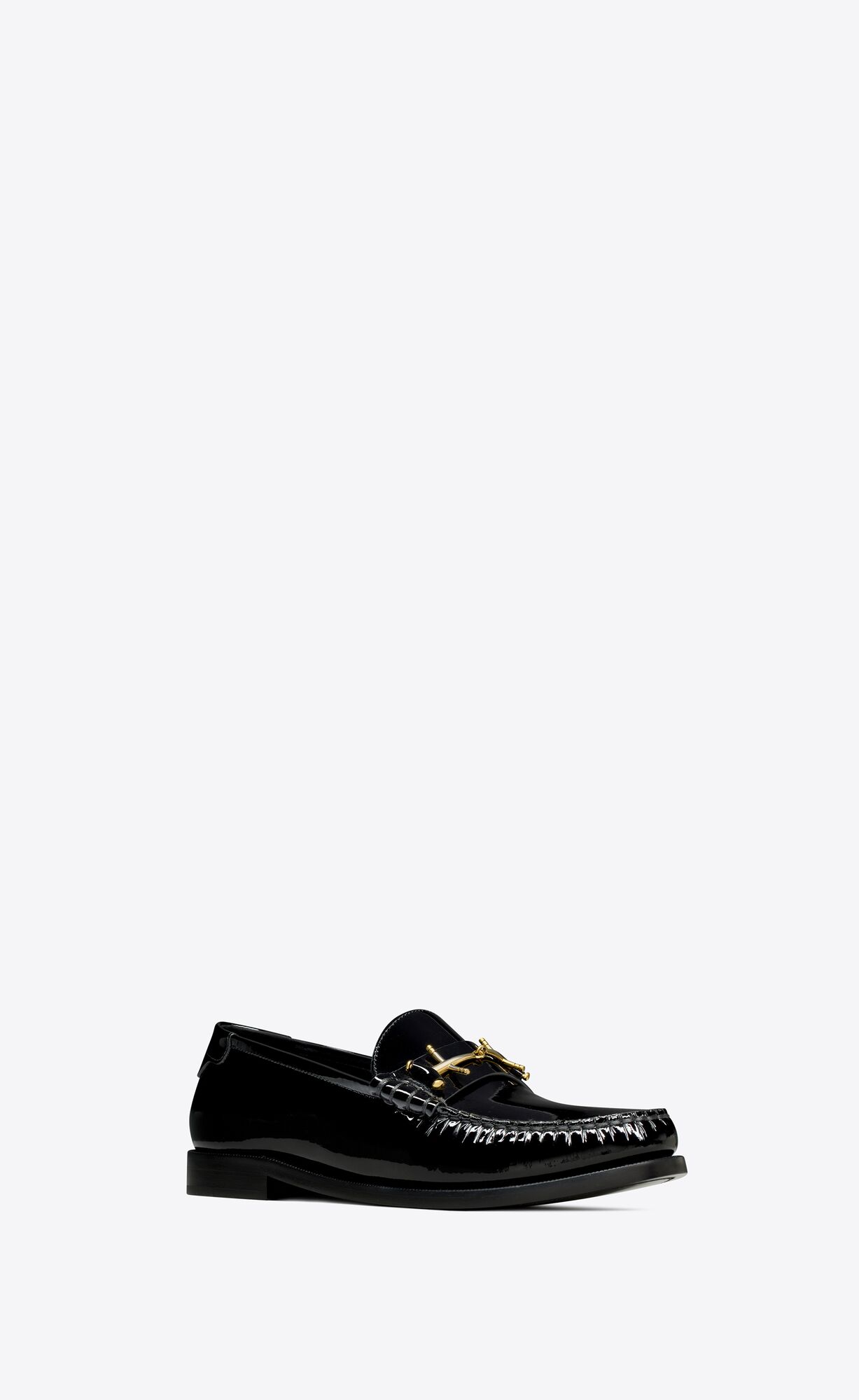 YSL Le Loafer Penny Slippers In Lakovane Kozene Čierne | 39506-DJSU