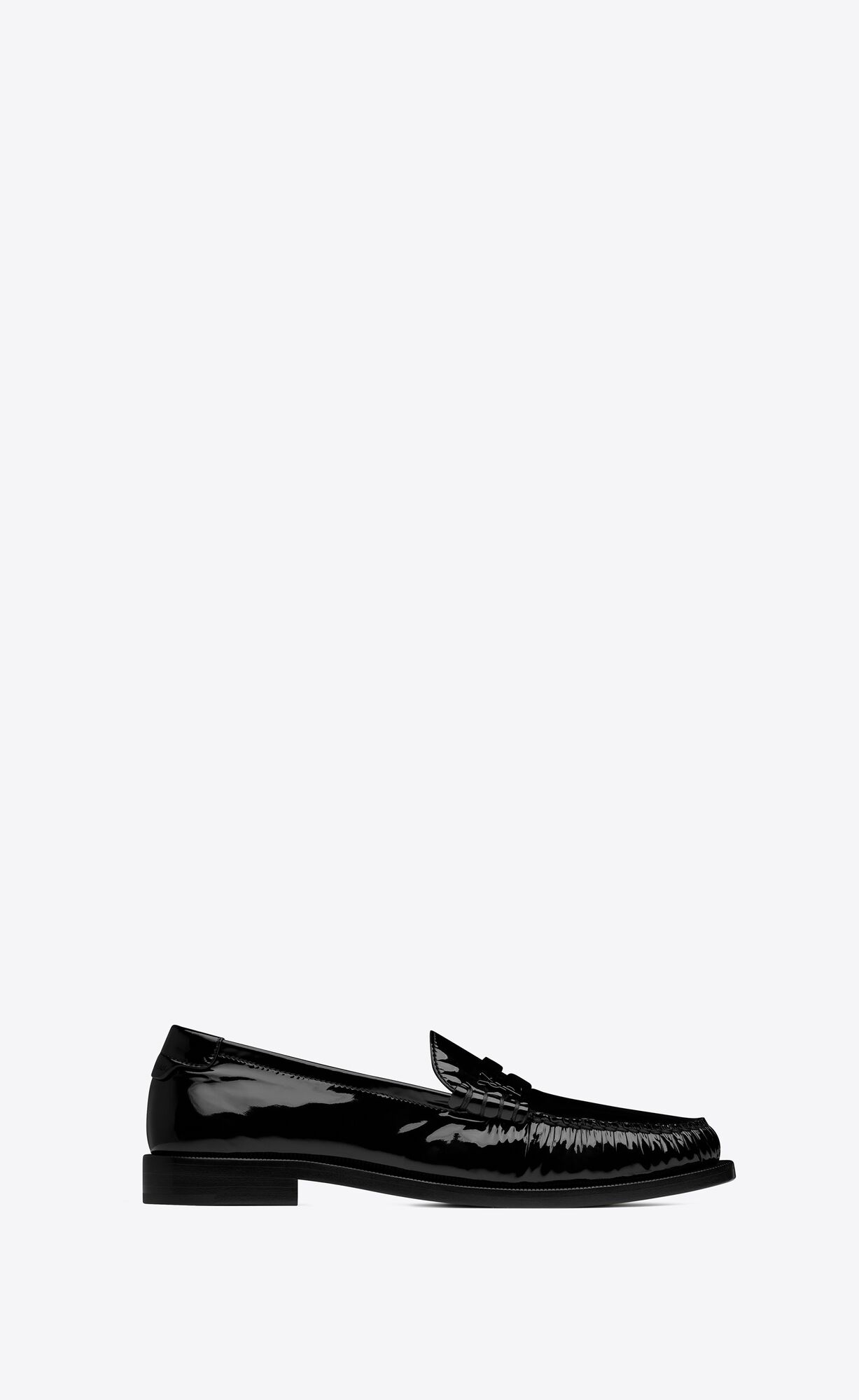 YSL Le Loafer Penny Slippers In Lakovane Kozene Čierne | 46108-ZQLM