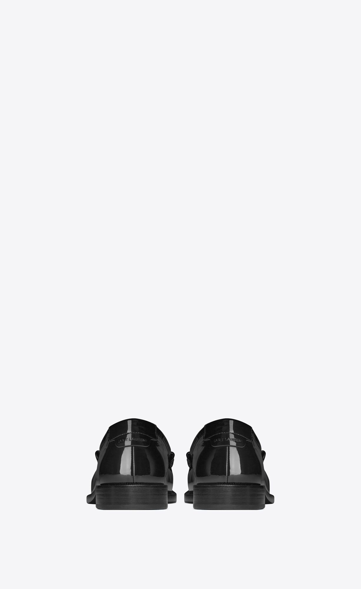 YSL Le Loafer Penny Slippers In Lakovane Kozene Čierne | 50248-HBQJ