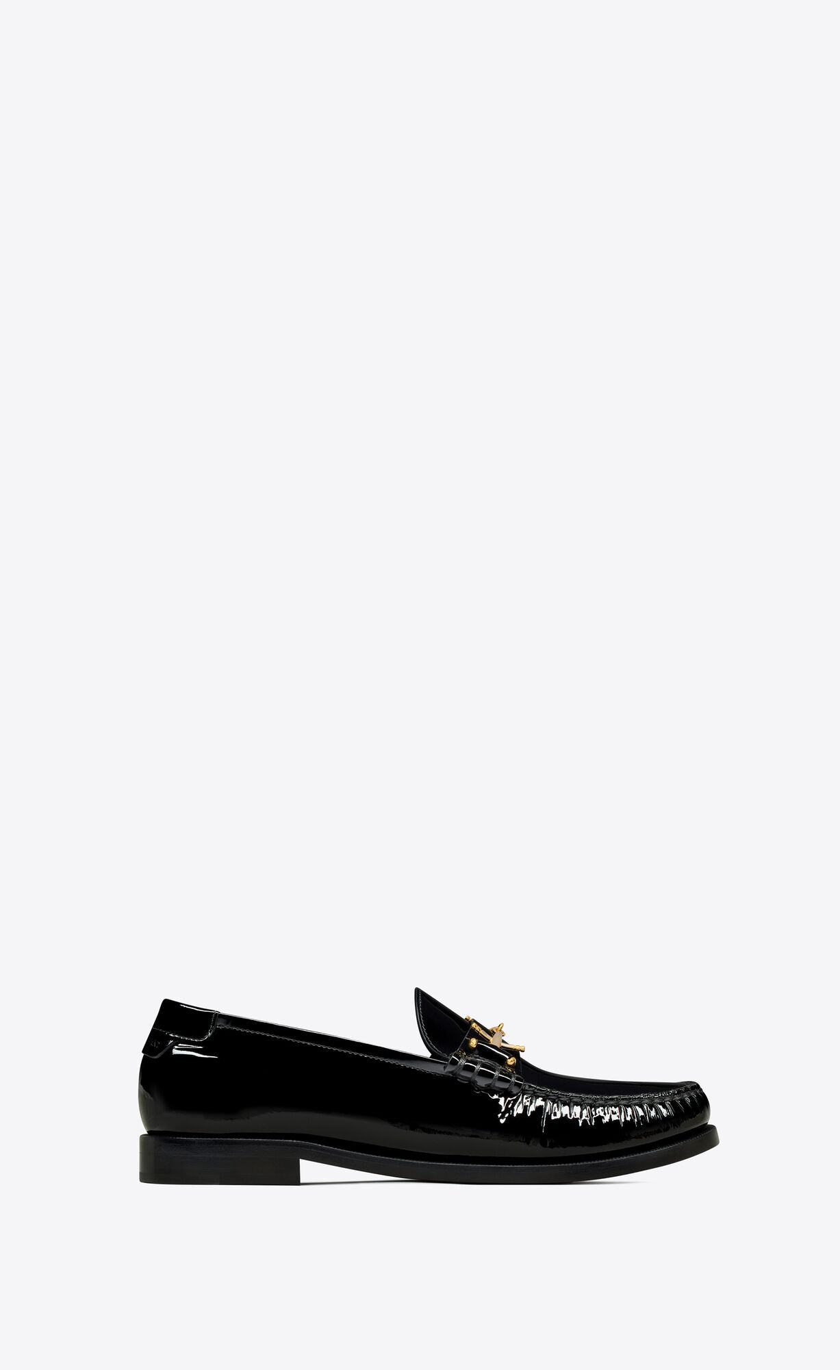 YSL Le Loafer Penny Slippers In Lakovane Kozene Čierne | 58301-IROB