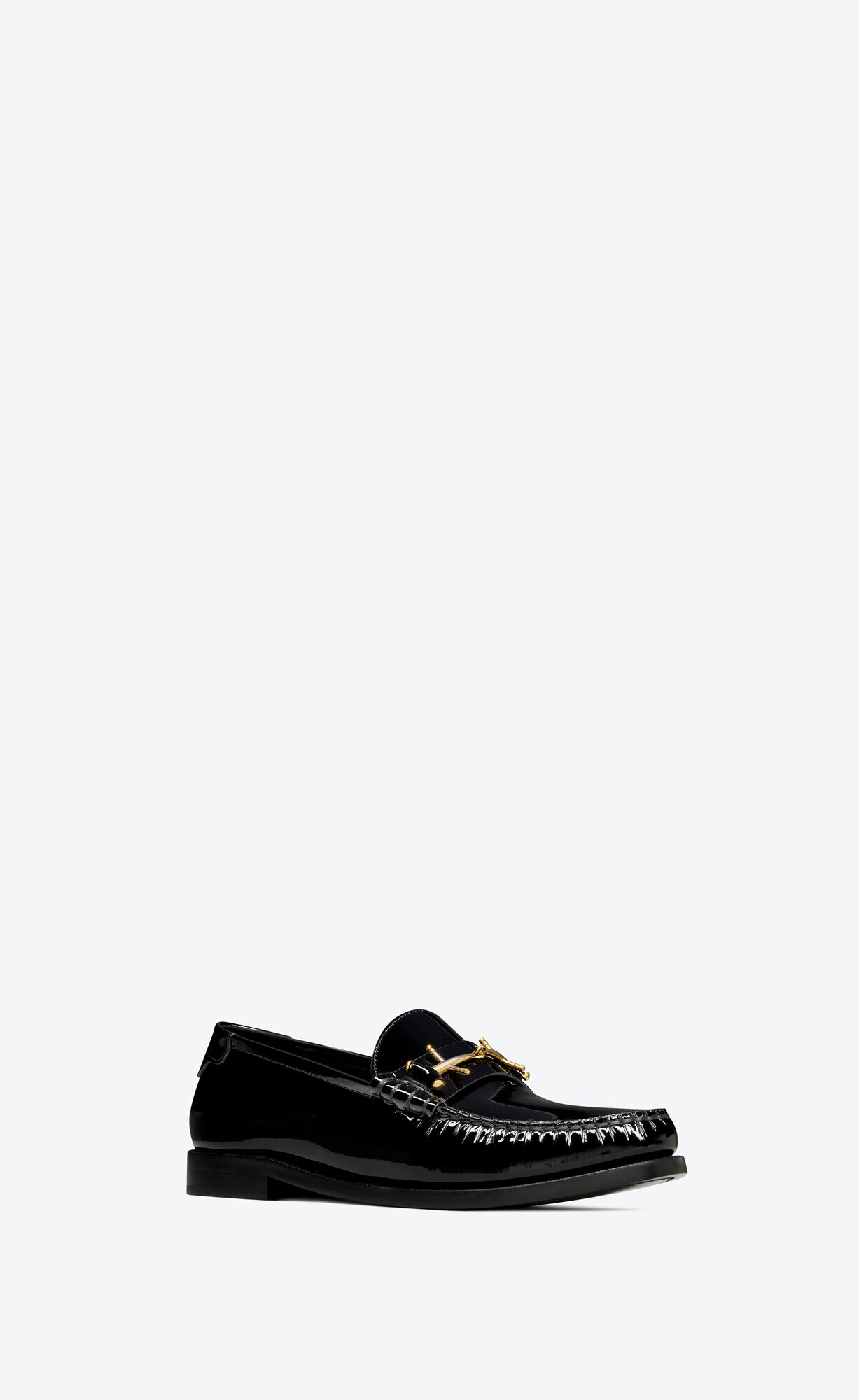 YSL Le Loafer Penny Slippers In Lakovane Kozene Čierne | 58301-IROB