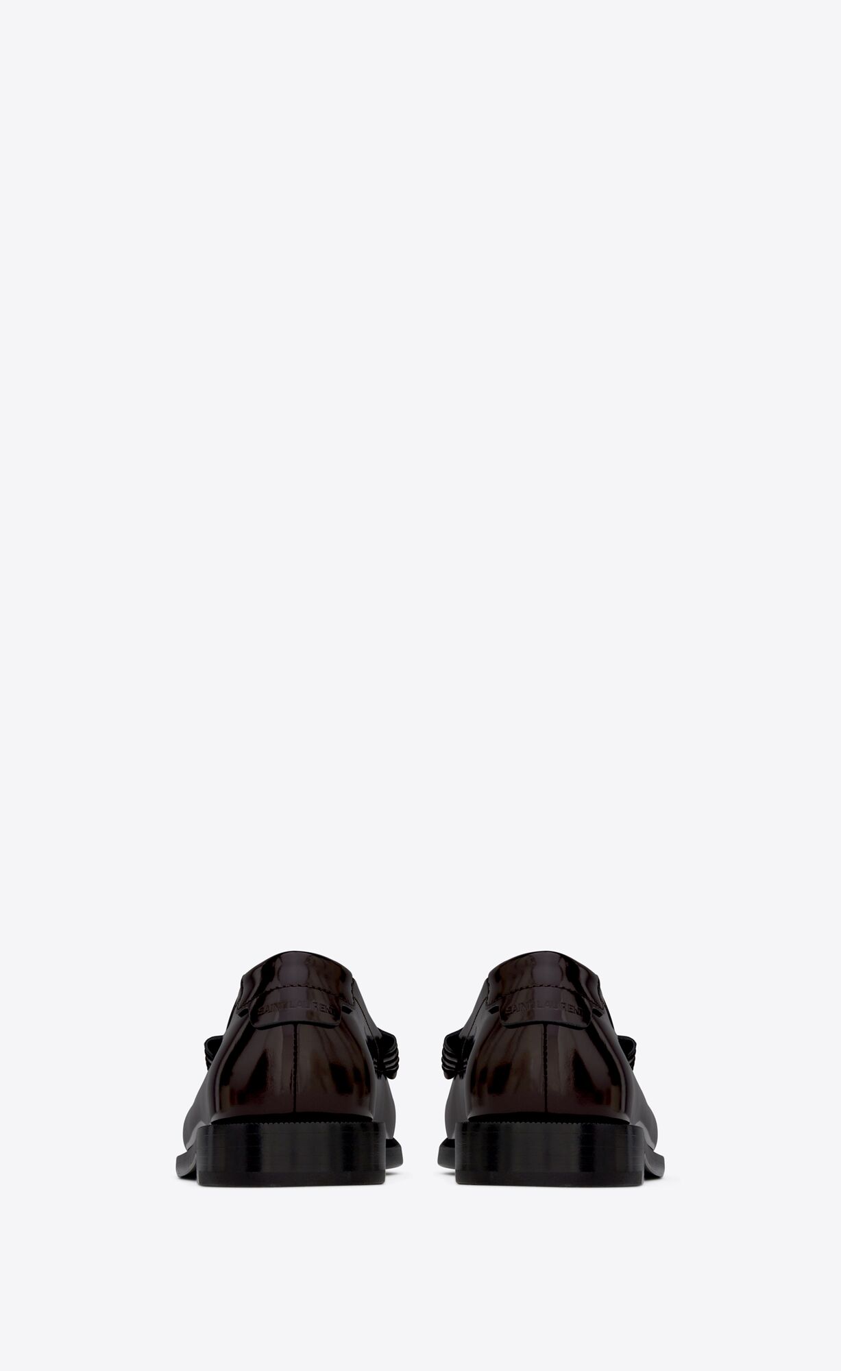 YSL Le Loafer Penny Slippers In Smooth Kozene Tmavo Bordove | 09721-IXKE