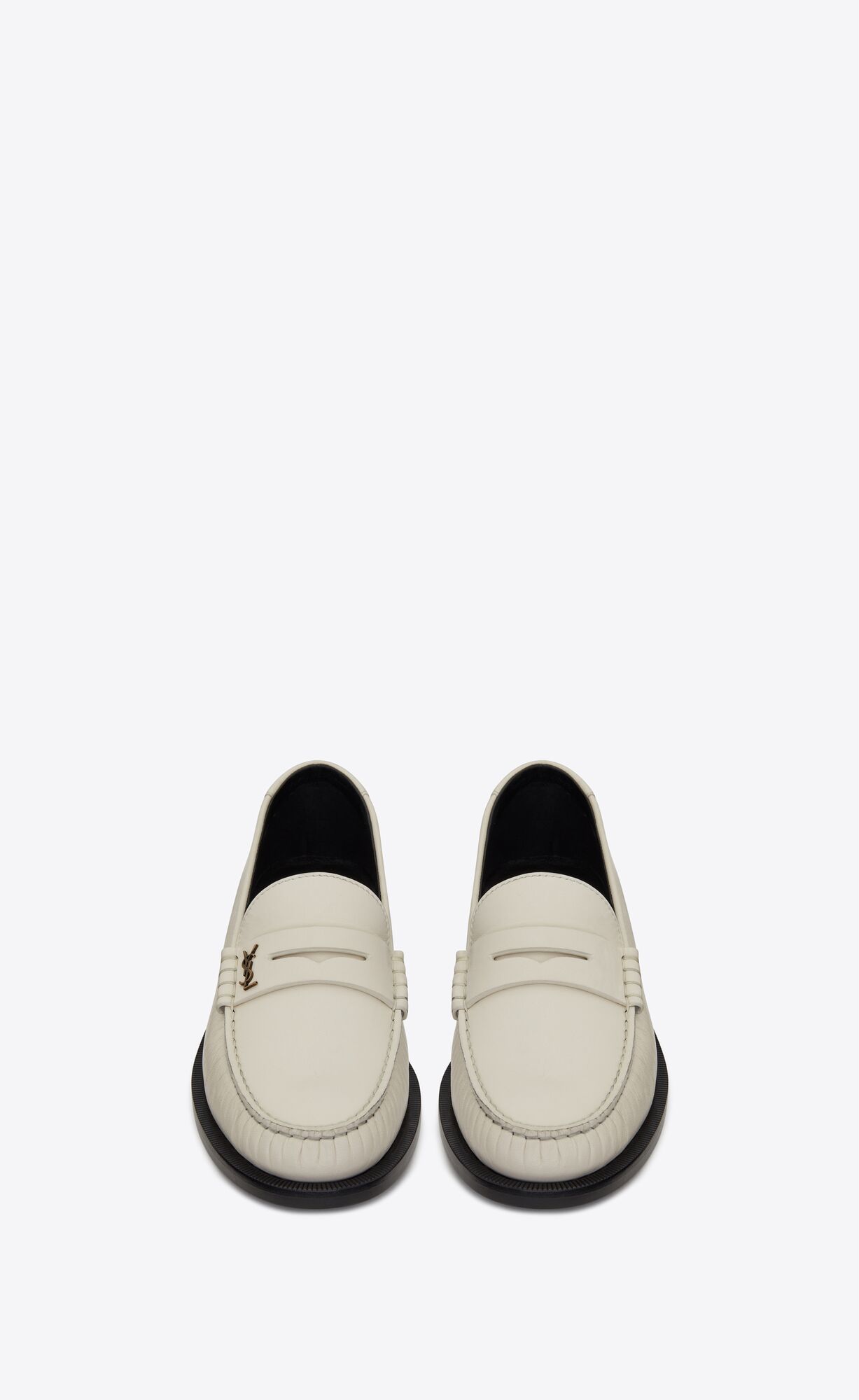 YSL Le Loafer Penny Slippers In Smooth Kozene Pearl | 78325-LIOV