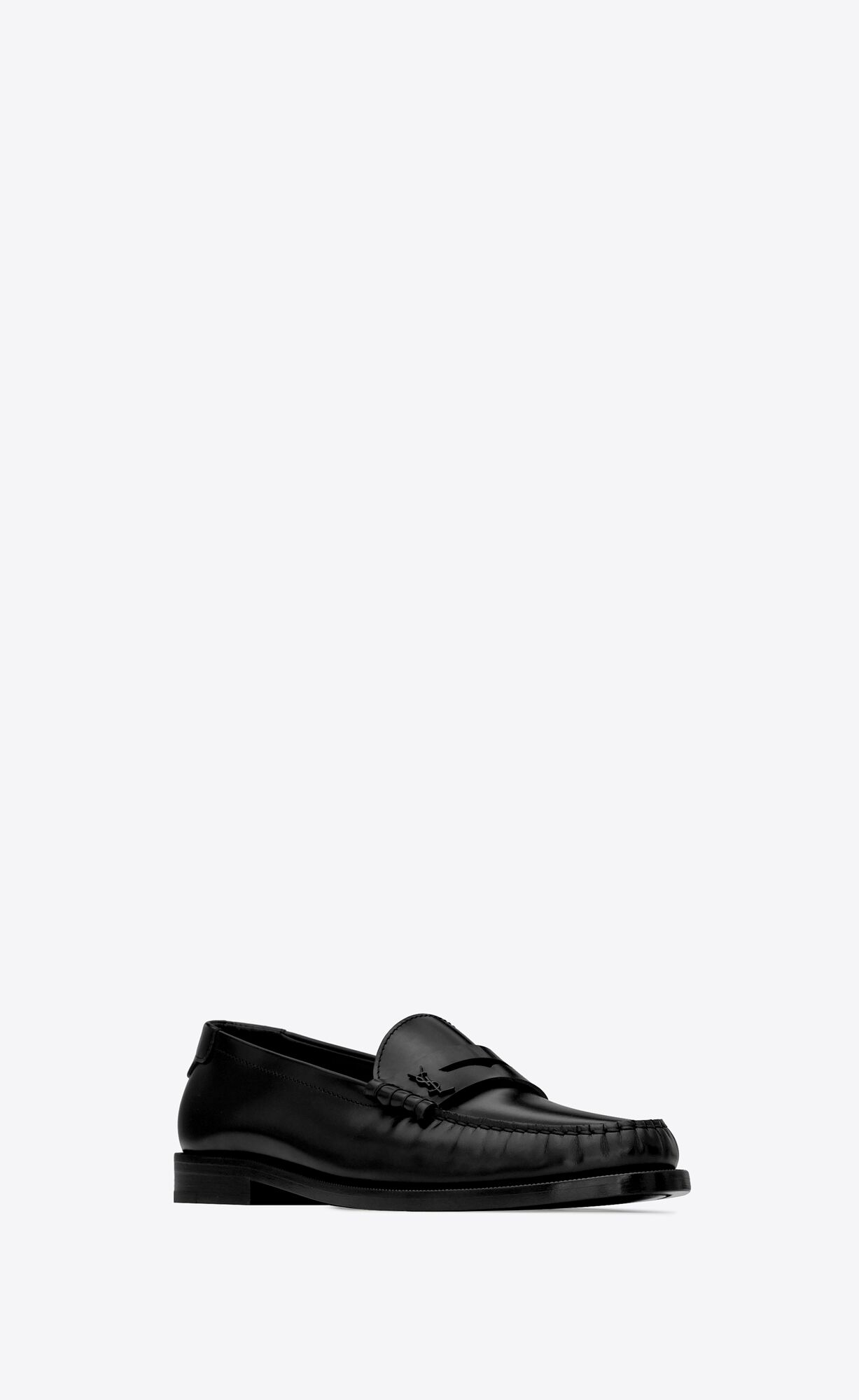 YSL Le Loafer Penny Slippers In Smooth Kozene Čierne | 80657-NCFD