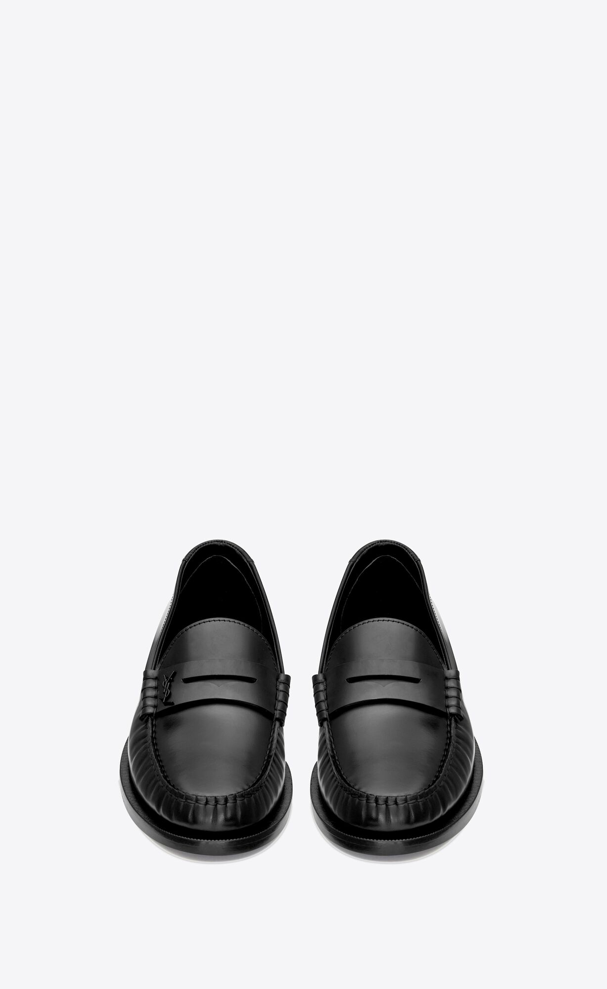 YSL Le Loafer Penny Slippers In Smooth Kozene Čierne | 80657-NCFD