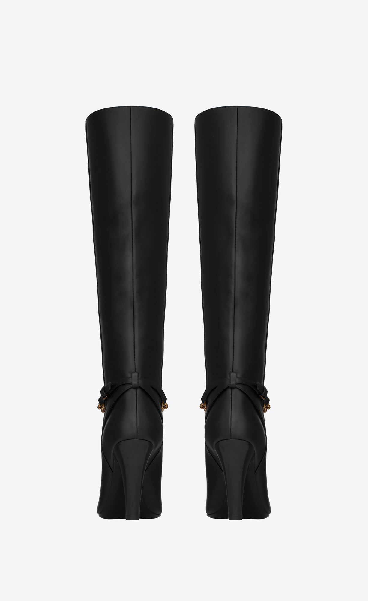 YSL Le Maillon Boots In Smooth Kozene Čierne | 19720-RAPV