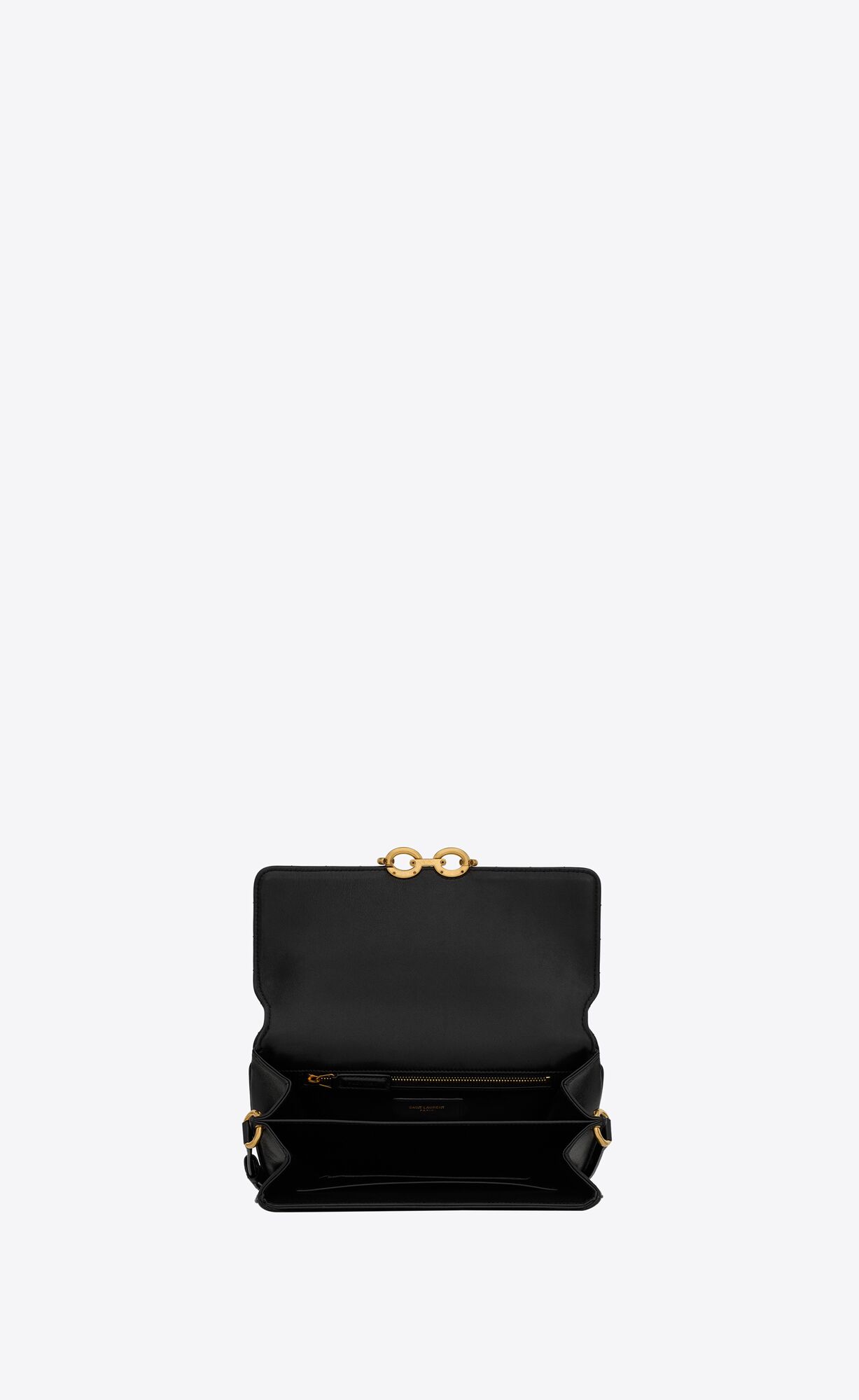 YSL Le Maillon Satchel In Prešívané Lambskin Čierne | 95870-YFUI