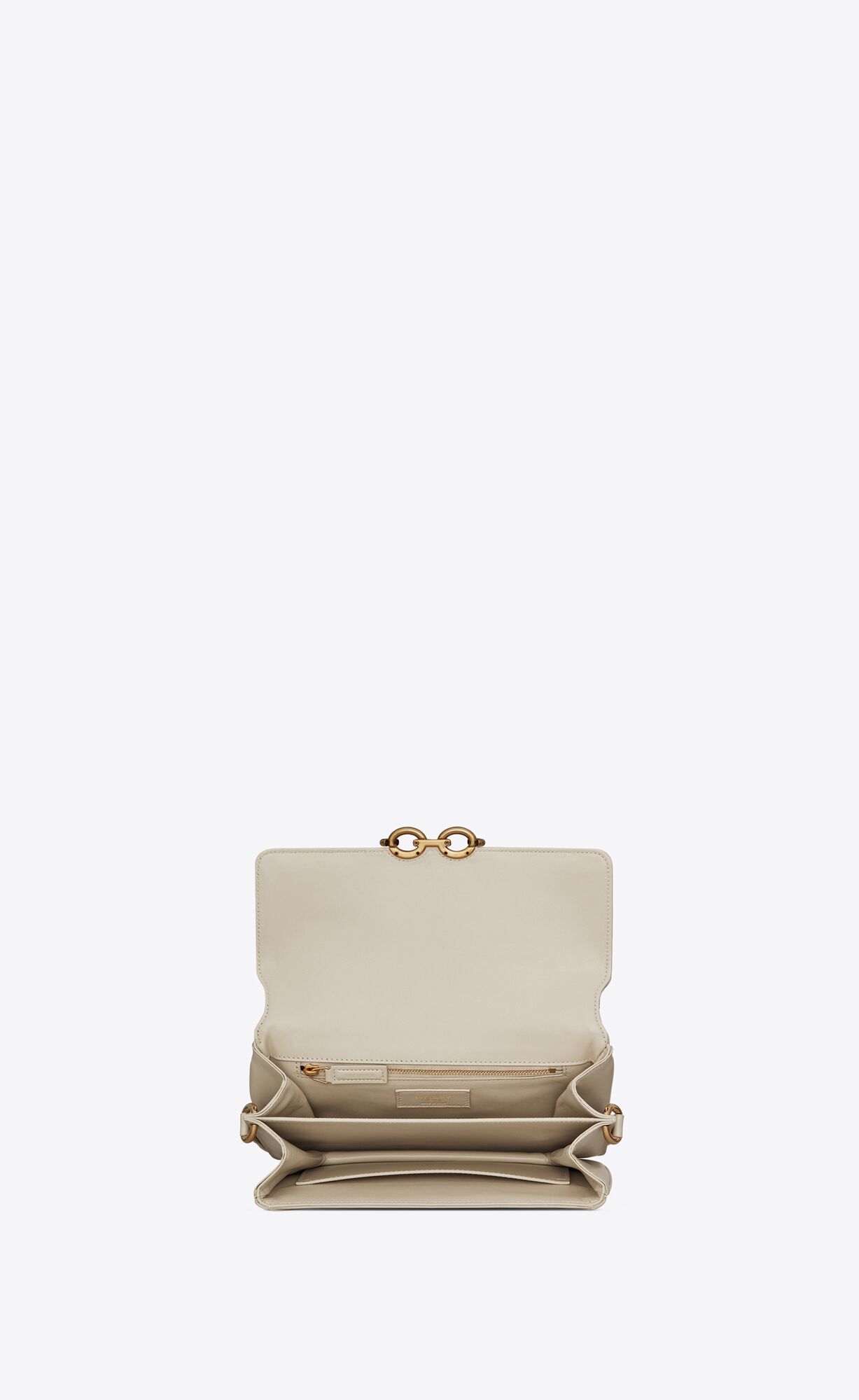 YSL Le Maillon Satchel In Smooth Kozene Blanc Vintage | 41596-ALVZ