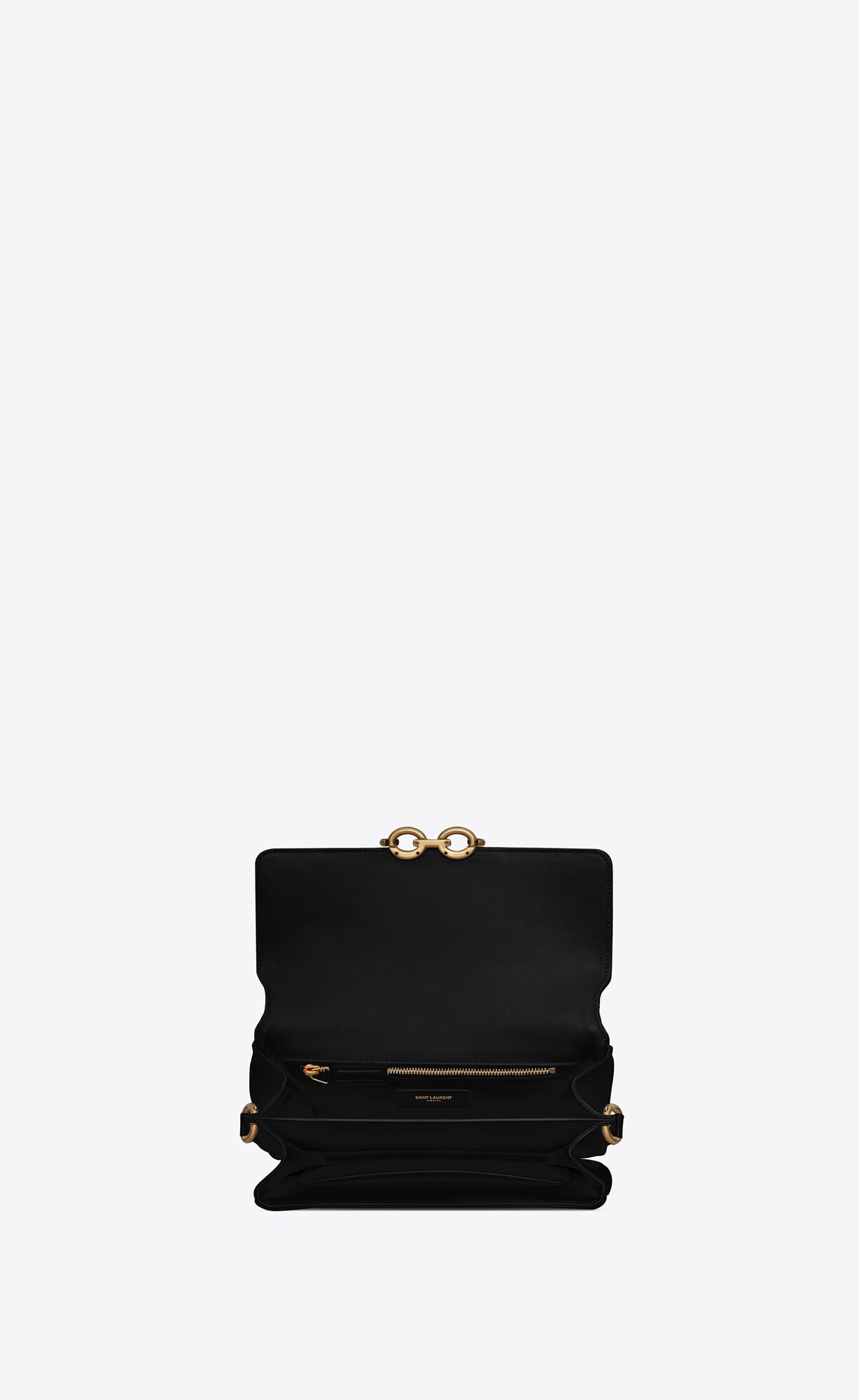 YSL Le Maillon Satchel In Smooth Kozene Čierne | 89023-ESGD