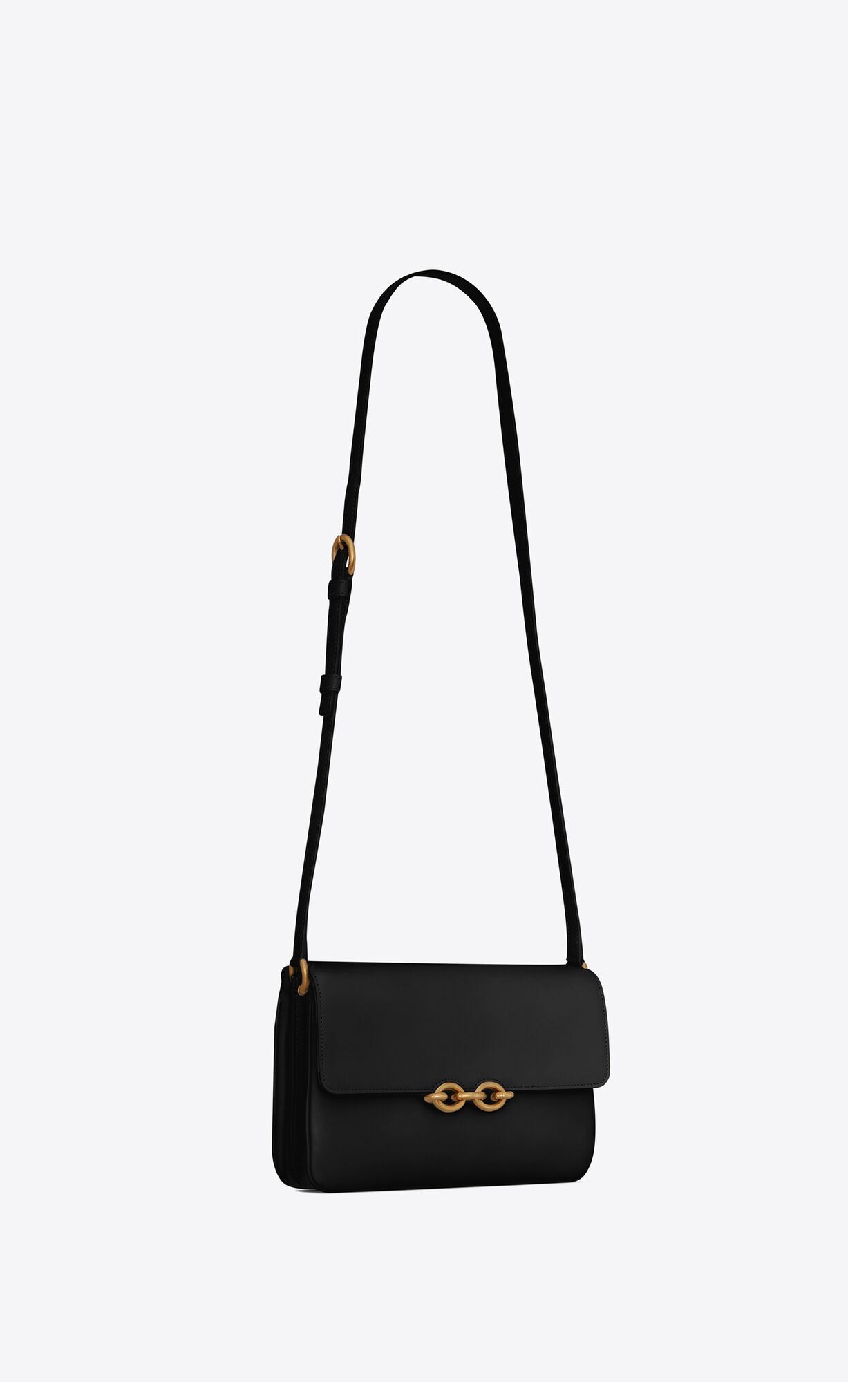 YSL Le Maillon Satchel In Smooth Kozene Čierne | 89023-ESGD