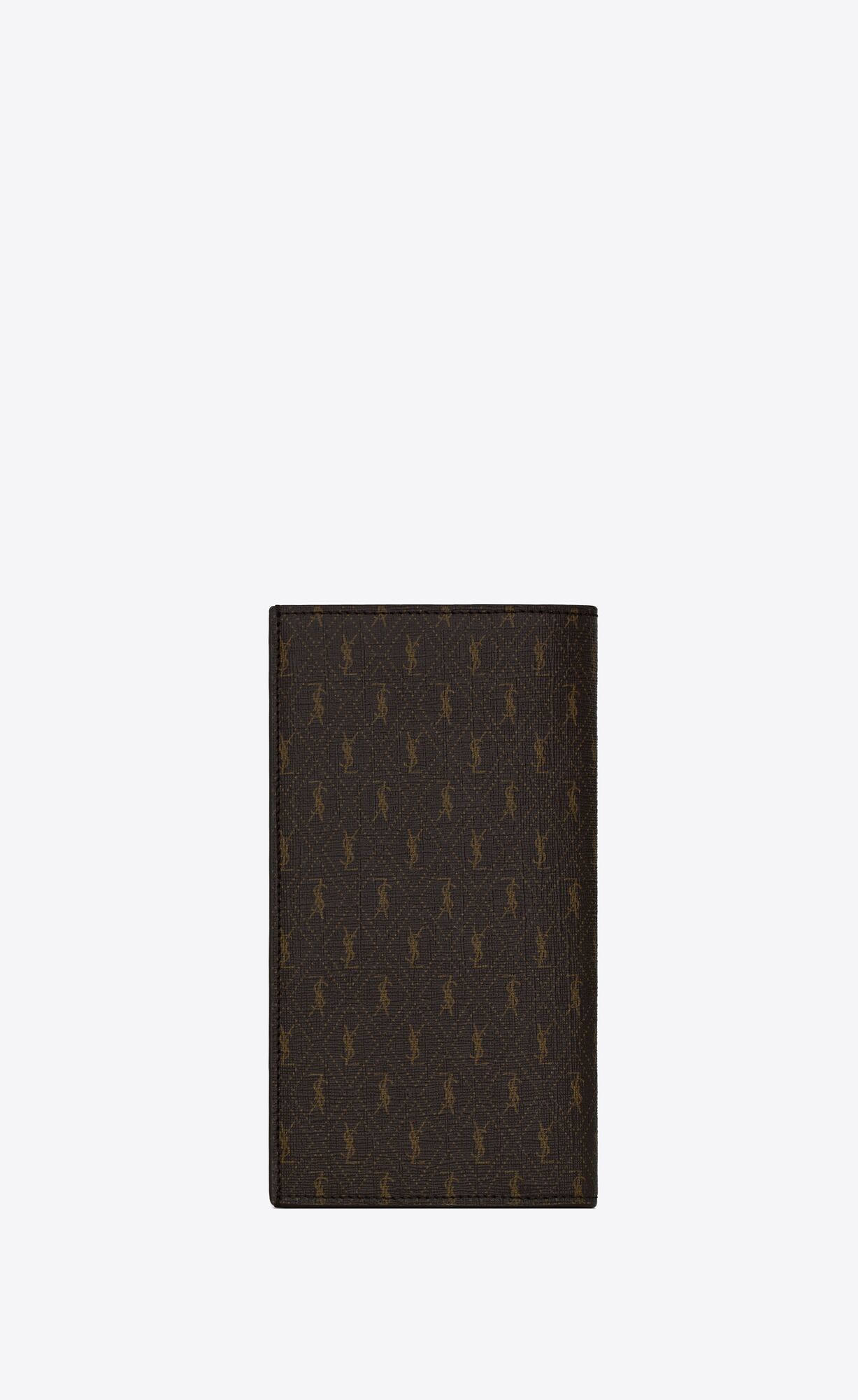 YSL Le Monogramme Continental Wallet In Cassandre Platene And Smooth Kozene Hnede | 15497-IUNM