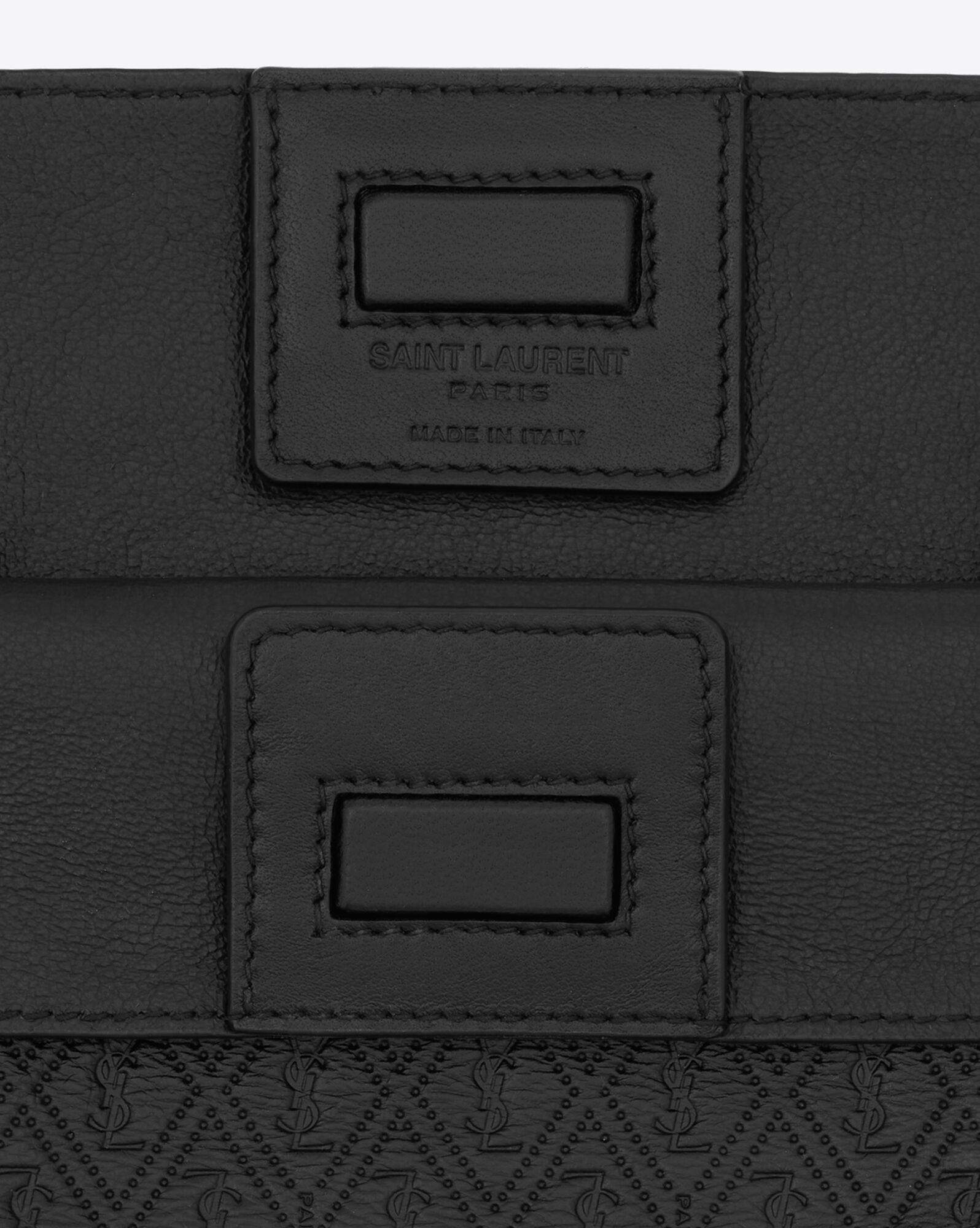 YSL Le Monogramme Deli Paper Bag In Embossed Kozene Čierne | 70312-WFGE