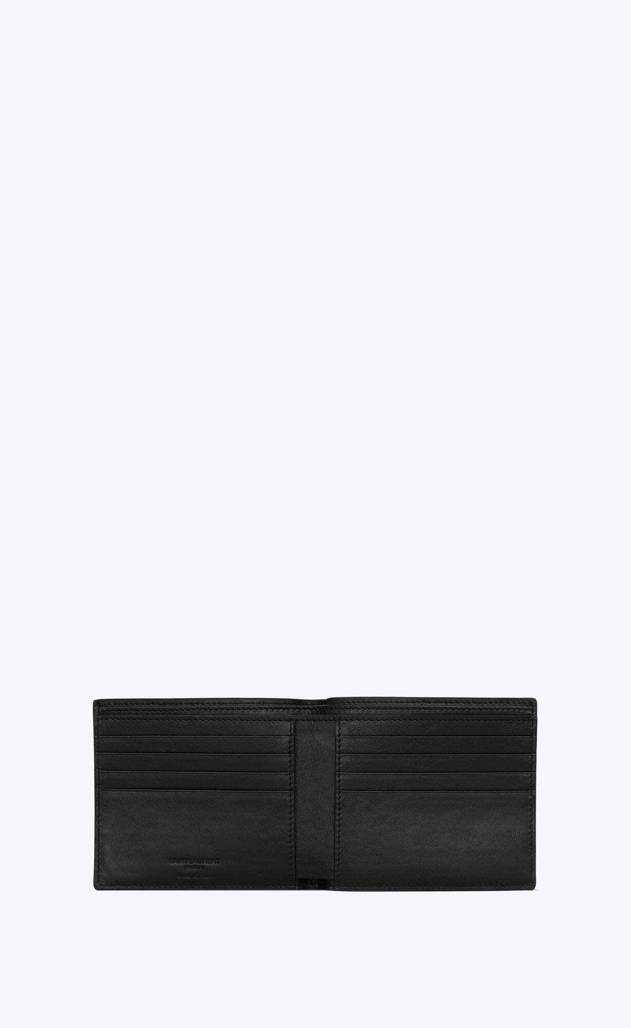 YSL Le Monogramme East/West Wallet In Embossed Smooth Kozene Čierne | 73928-MWAN