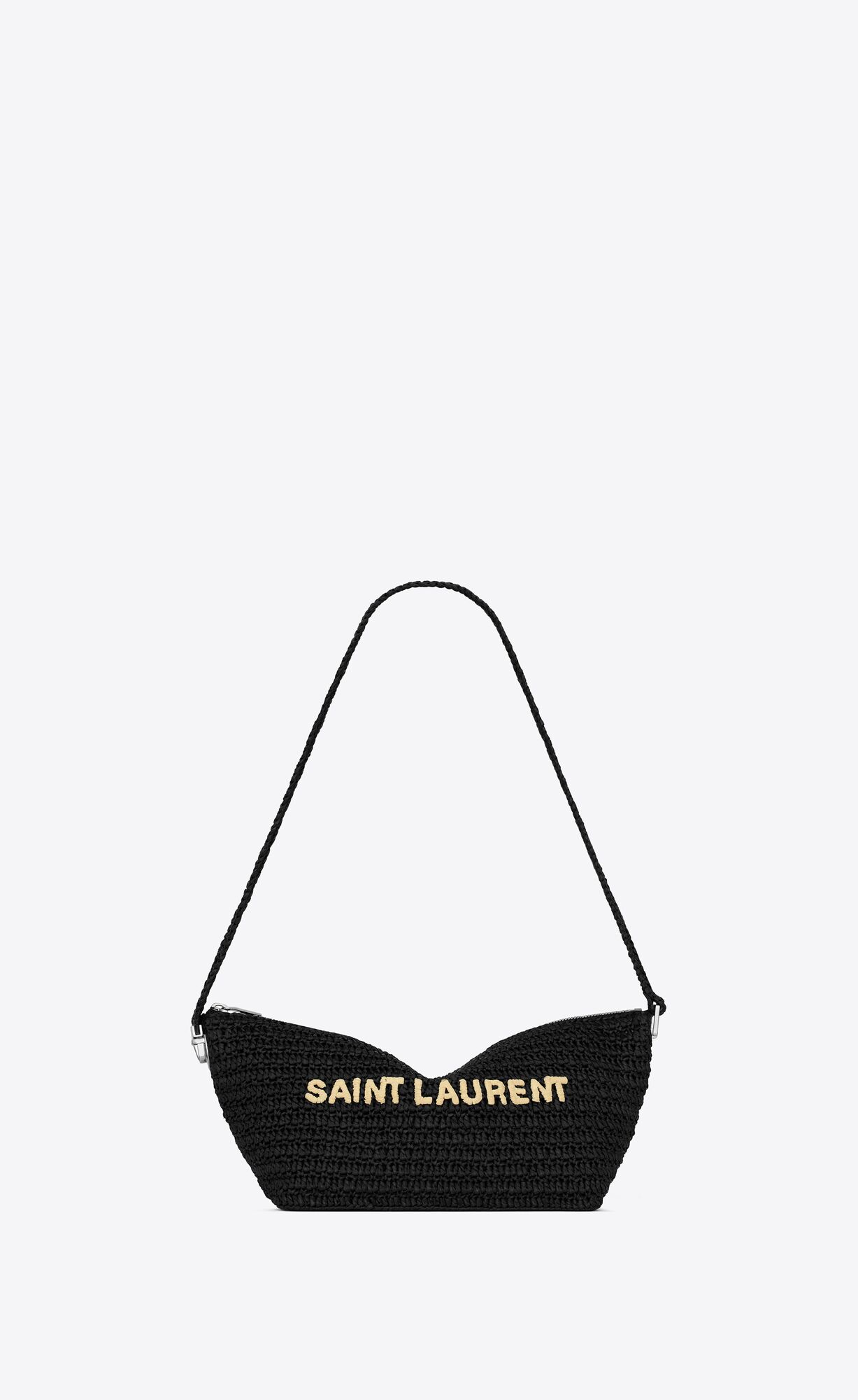 YSL Le Rafia Crossbody Bag Čierne Béžové | 09543-KWCD