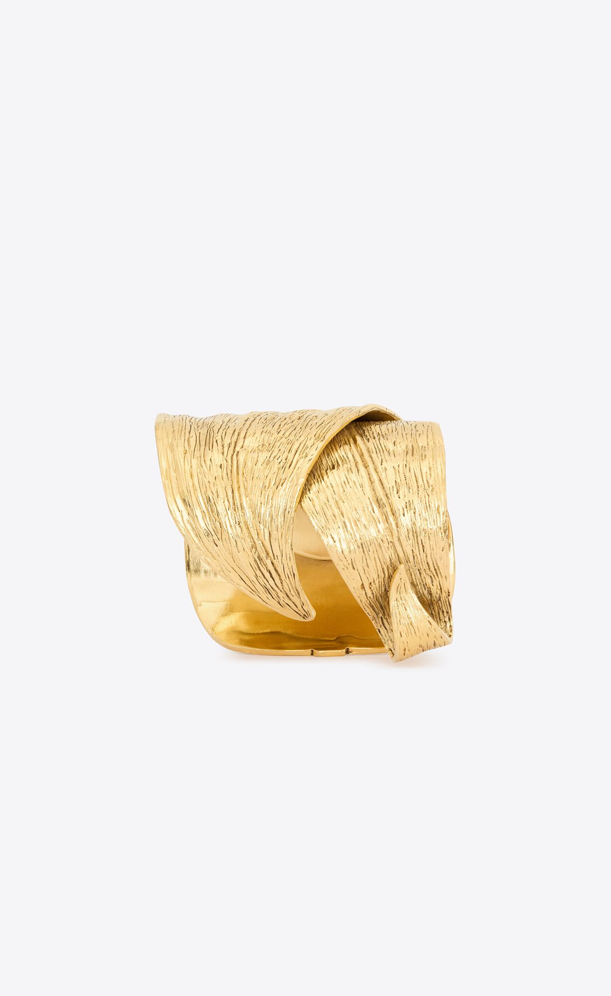 YSL Leaf Cuff In Metal Svetlo Zlate | 04891-JXGZ