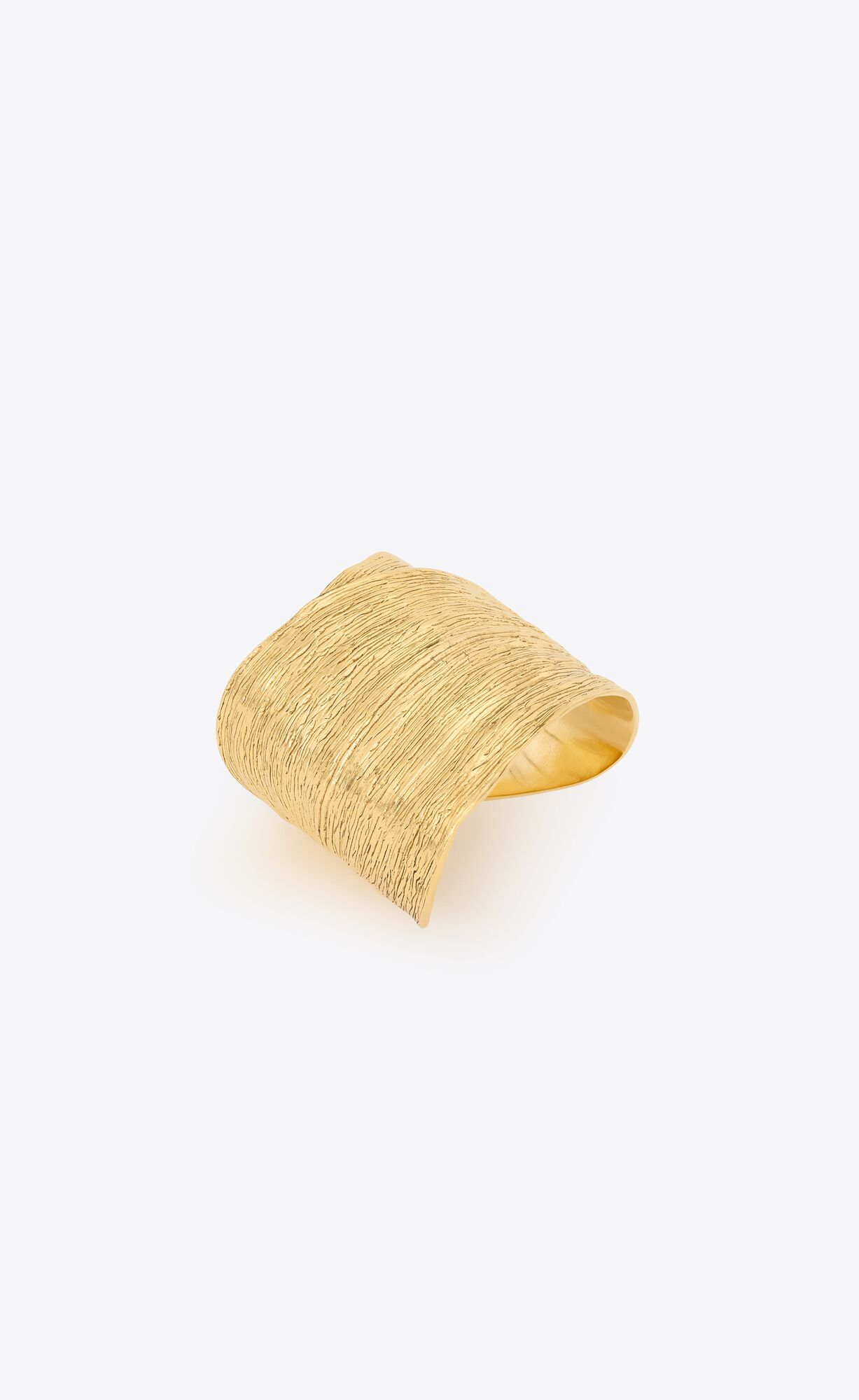 YSL Leaf Cuff In Metal Svetlo Zlate | 04891-JXGZ