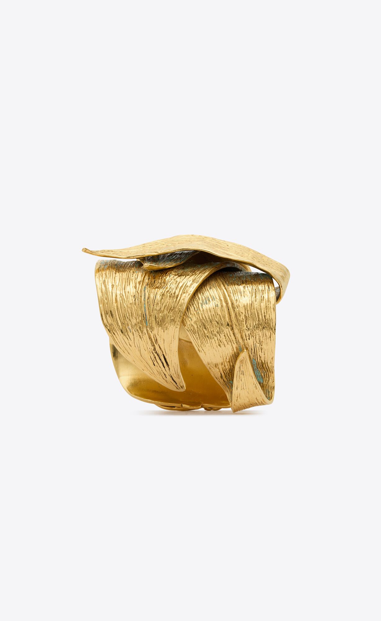 YSL Leaf Cuff In Metal Svetlo Zlate | 96234-TAQC