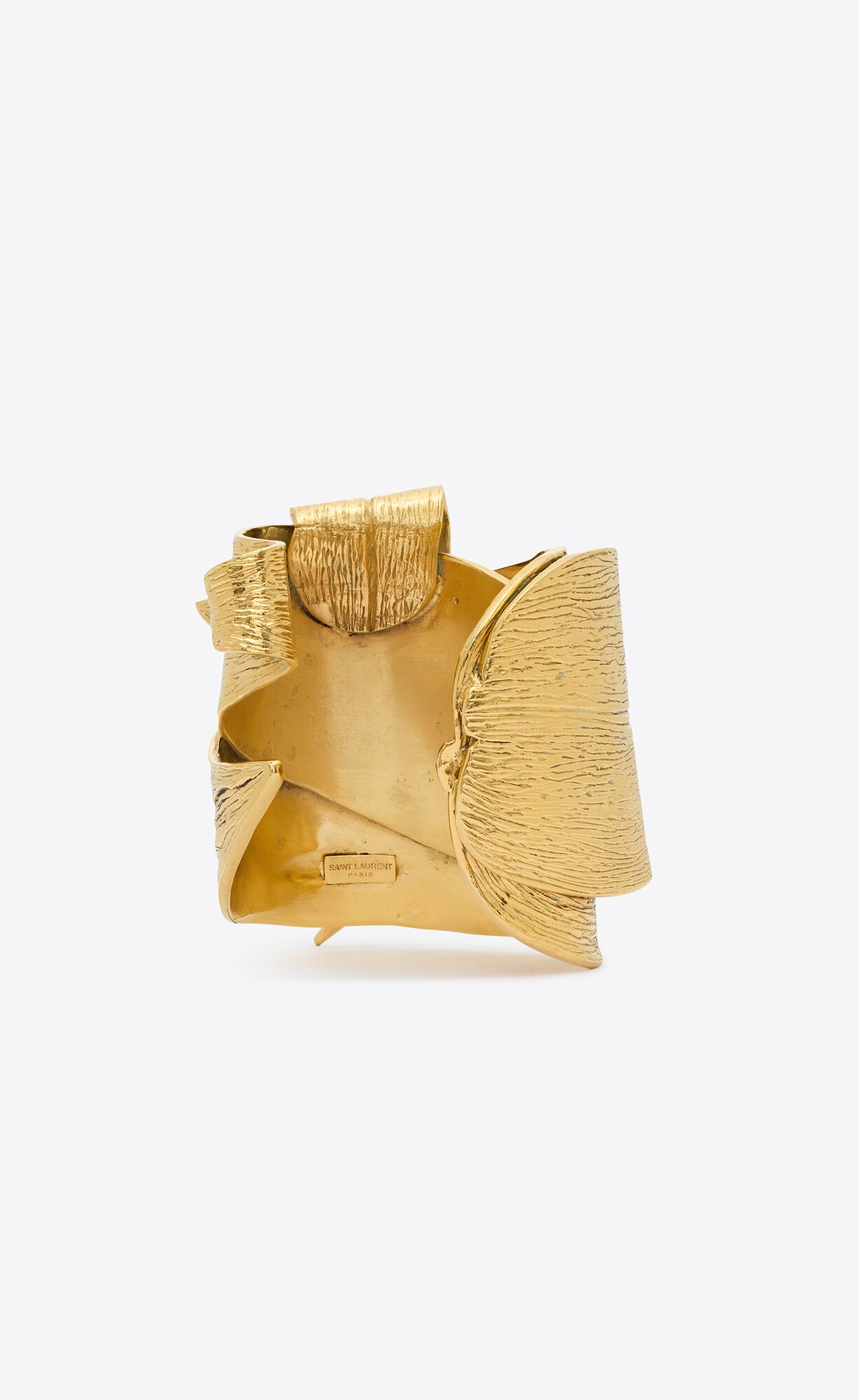 YSL Leaf Cuff In Metal Svetlo Zlate | 96234-TAQC