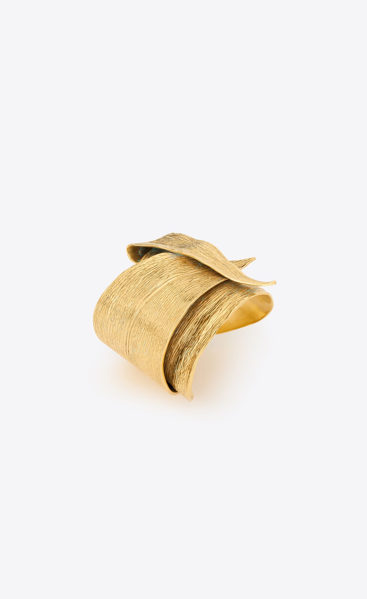 YSL Leaf Cuff In Metal Svetlo Zlate | 96234-TAQC