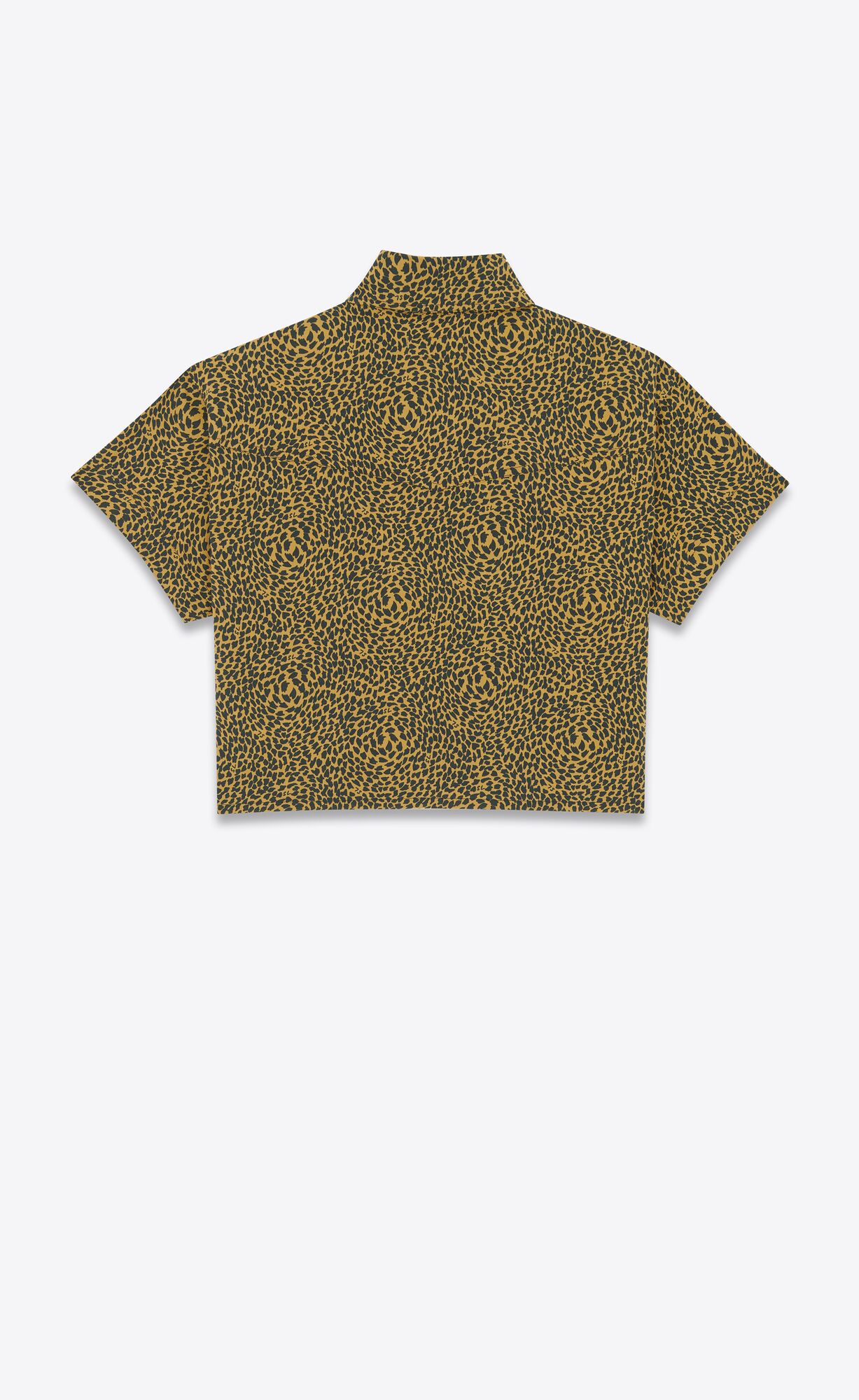 YSL Leopard-print Cropped Shirt Leopardie | 53018-NDZL