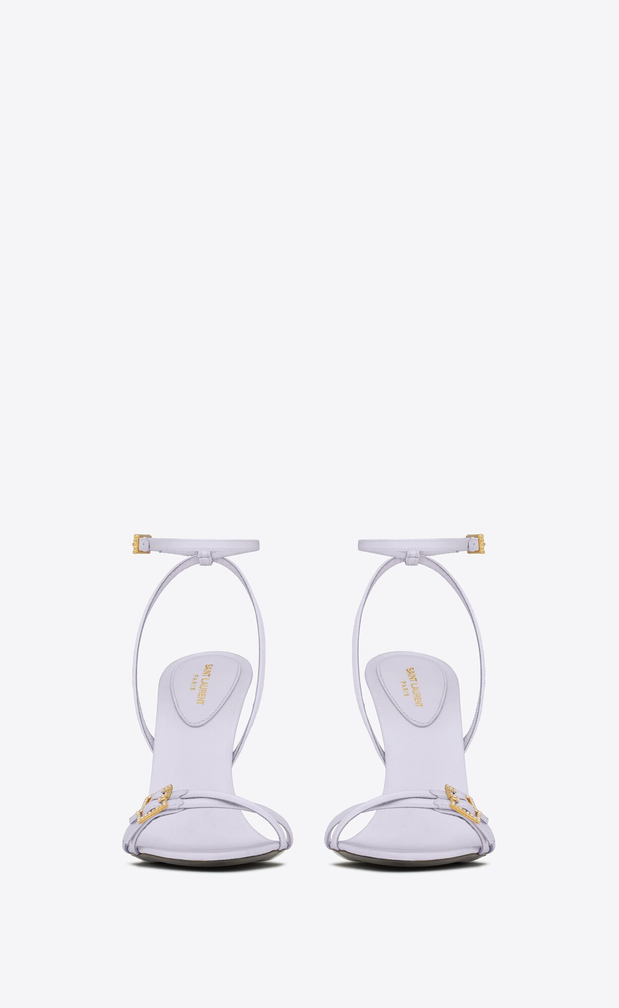 YSL Lila Sandals In Crepe Satin Soft Lila | 82049-BWLE