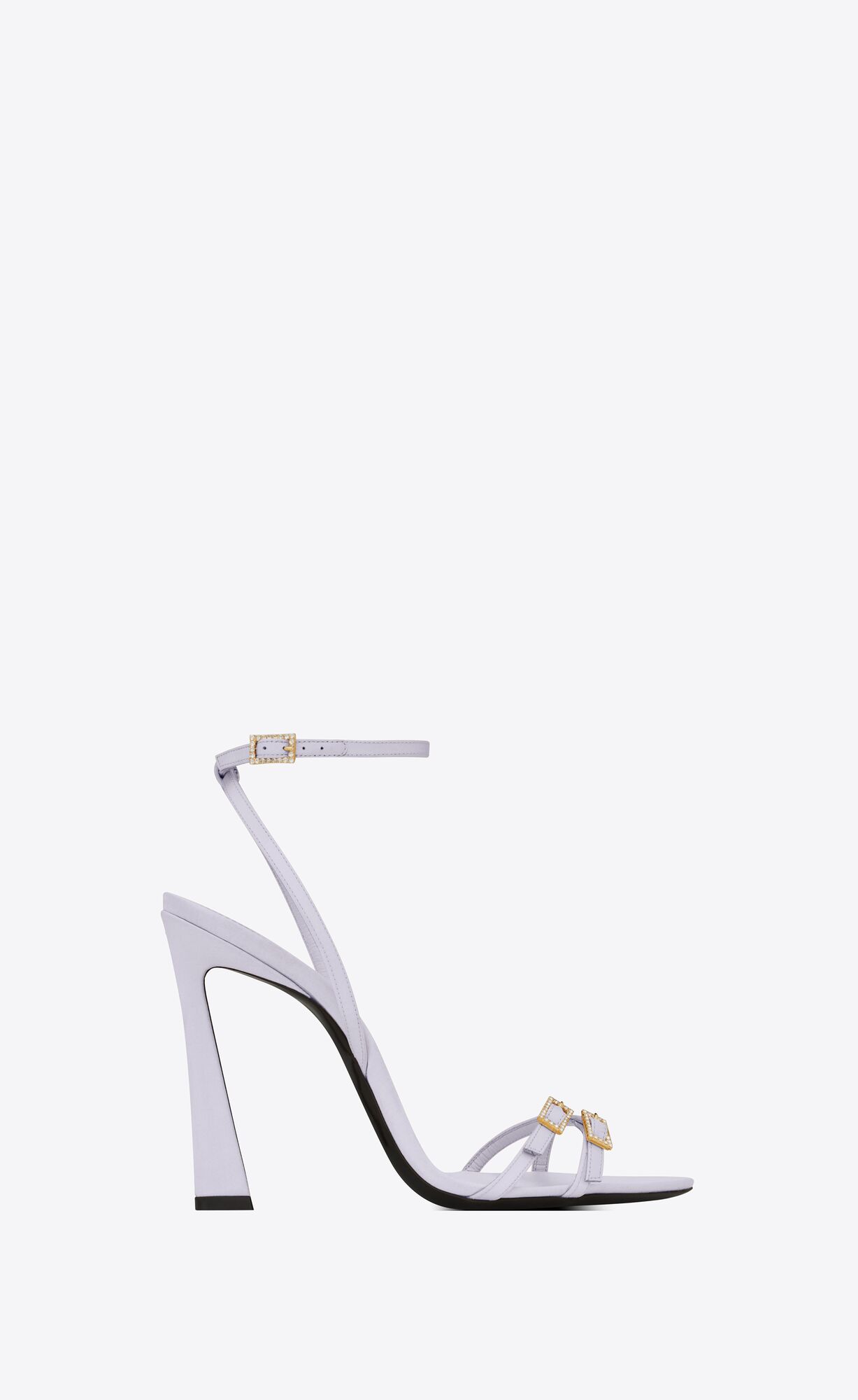 YSL Lila Sandals In Crepe Satin Soft Lila | 82049-BWLE