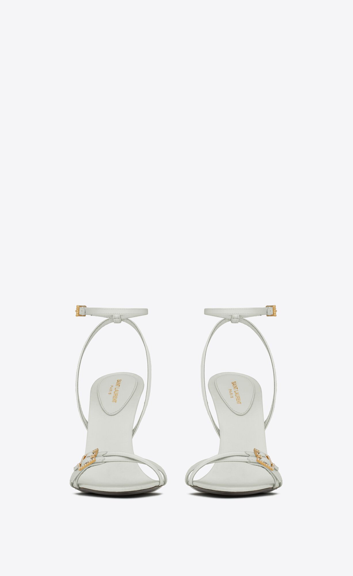 YSL Lila Sandals In Crepe Satin Zelene | 09382-SMGL