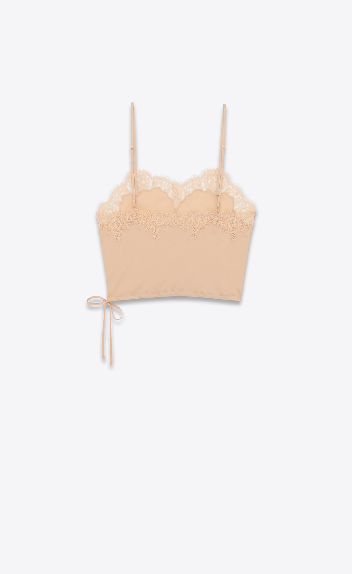 YSL Lingerie Top In Silk Satin Skin Color | 23684-EXLQ