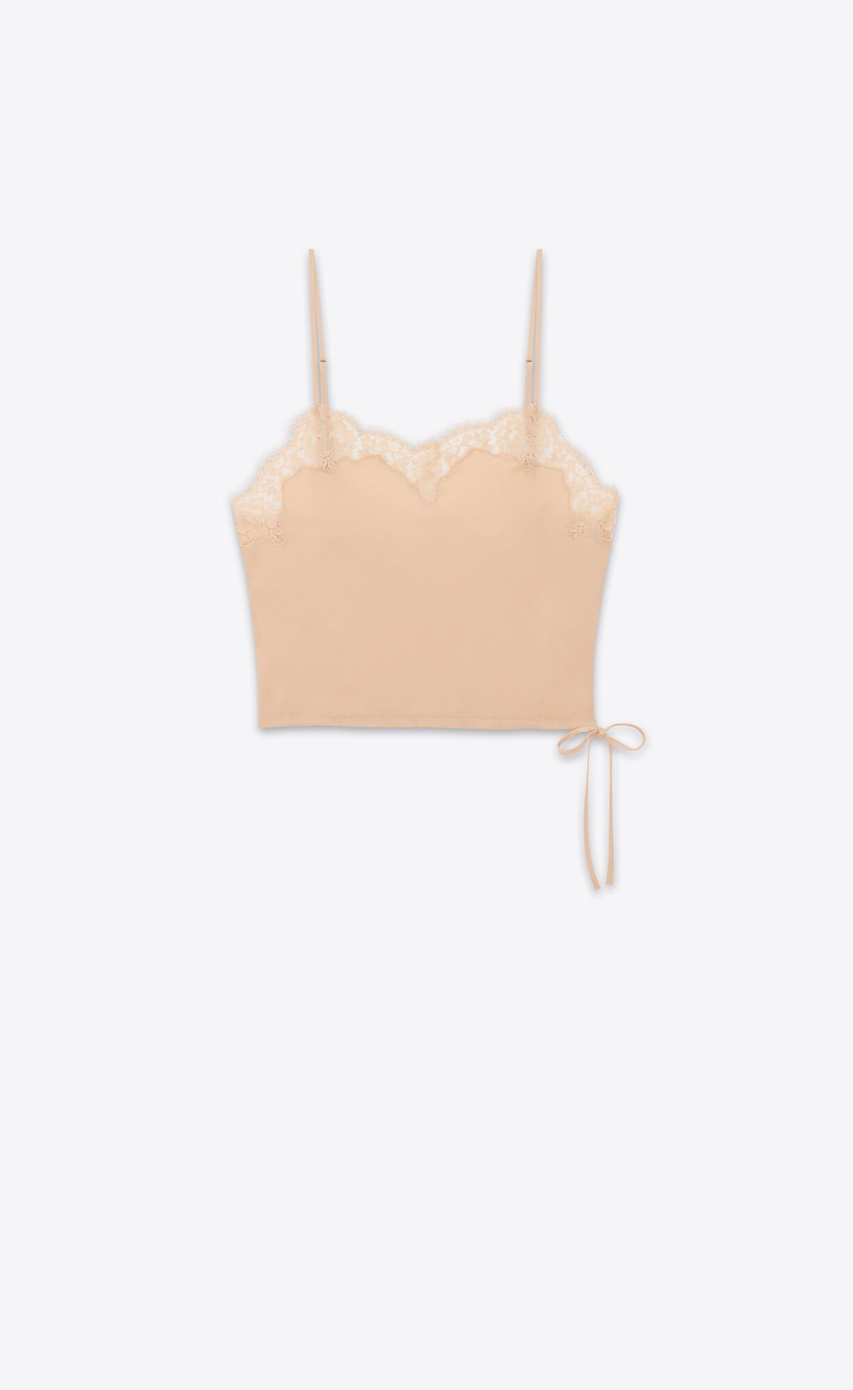 YSL Lingerie Top In Silk Satin Skin Color | 23684-EXLQ