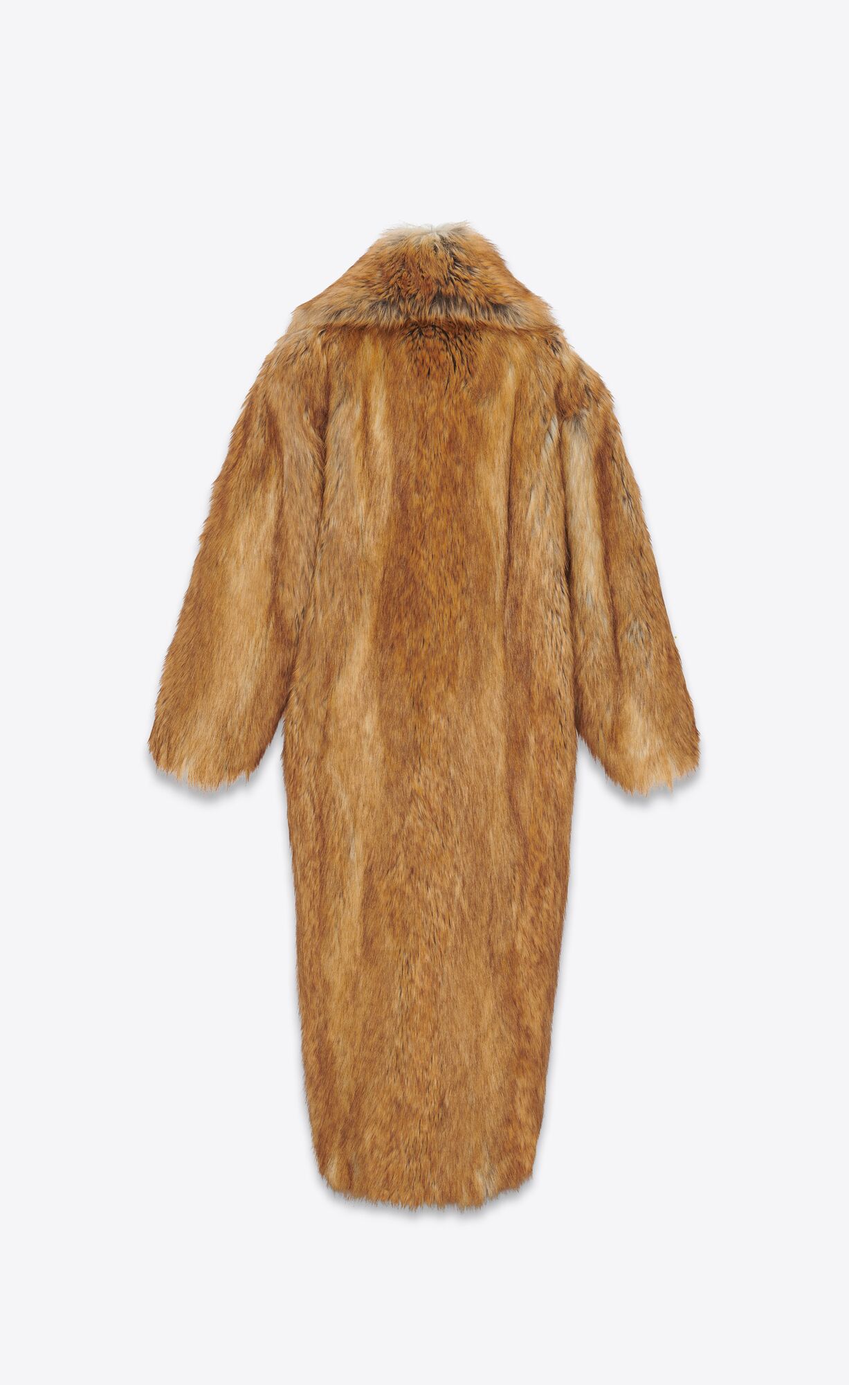 YSL Long Coat In Animal-free Fur Fauve | 74093-UYQX