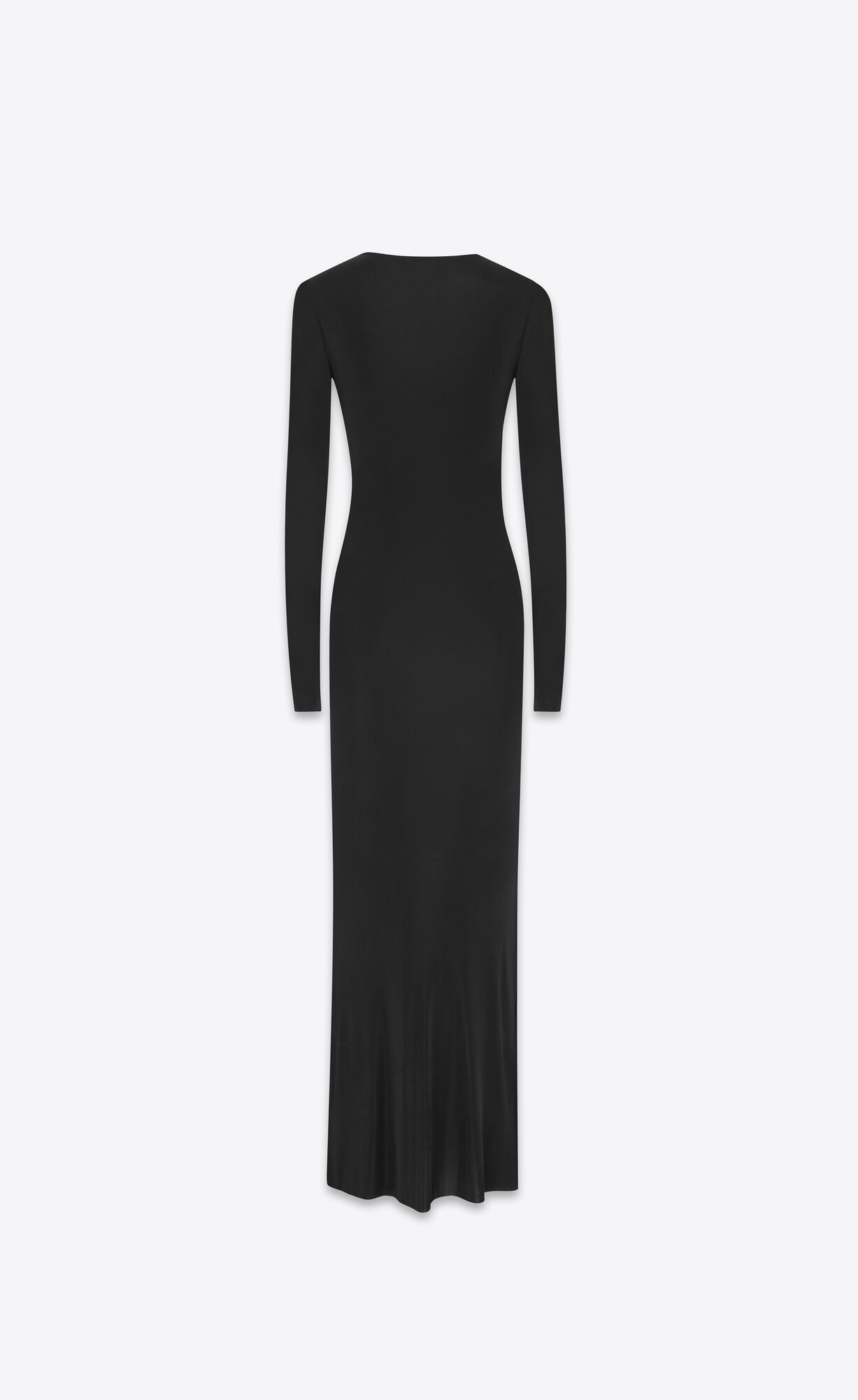 YSL Long Draped Saty In Crepe Jersey Čierne | 05374-KIQD