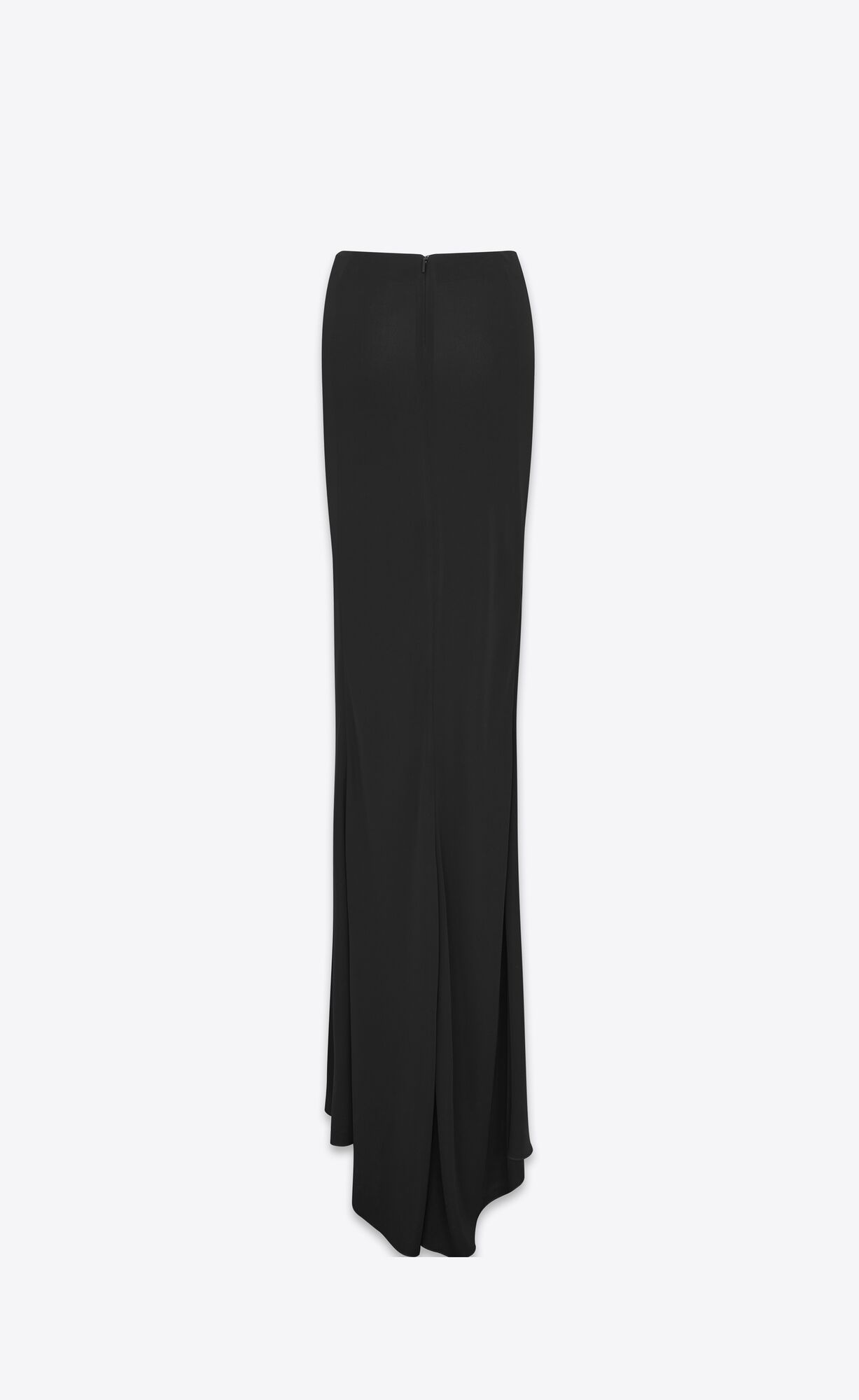 YSL Long Skirt In Crepe Jersey Čierne | 45261-VGNP