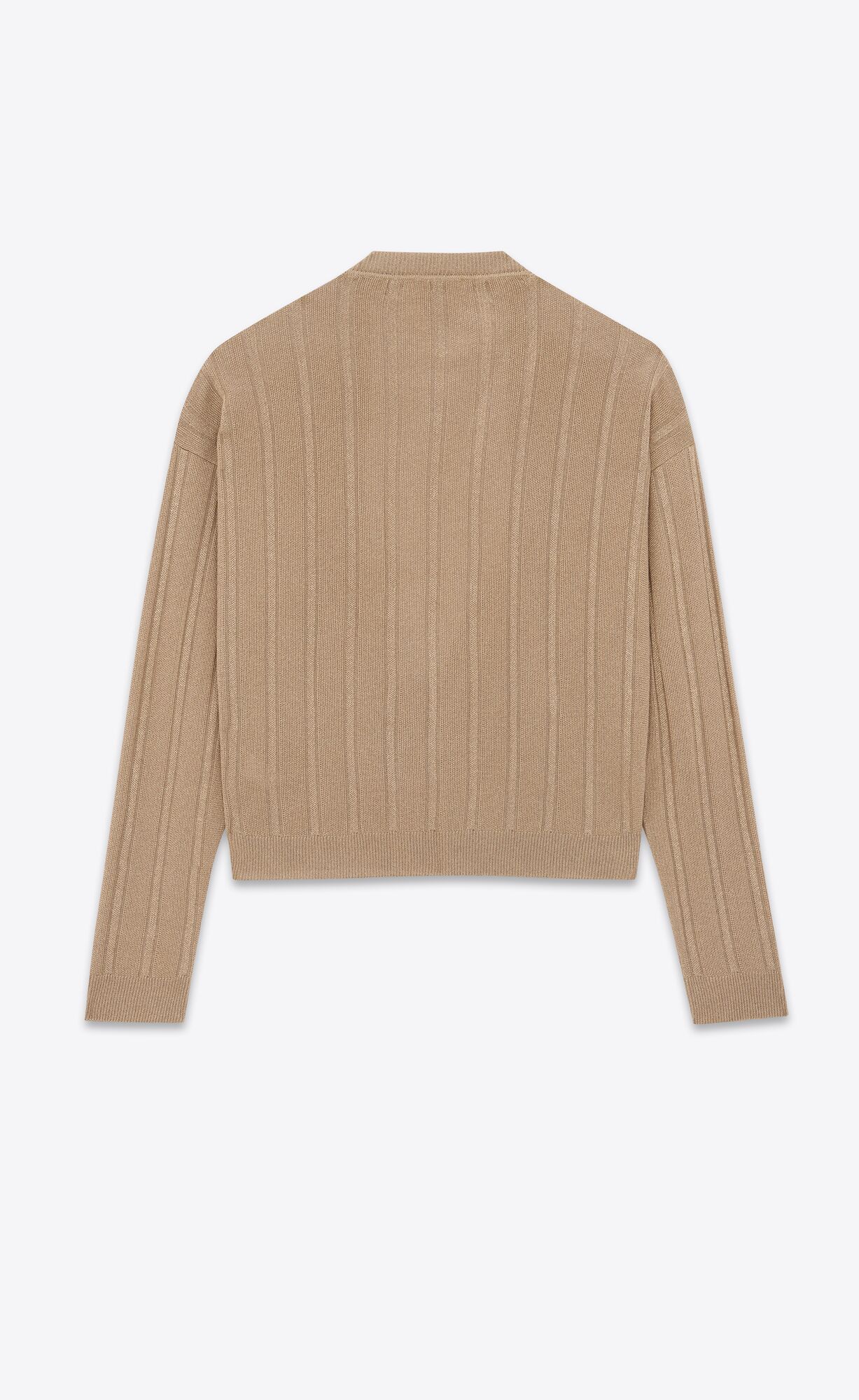 YSL Loose Cardigan In Rebrovaný Knit Dore | 52491-PSNR