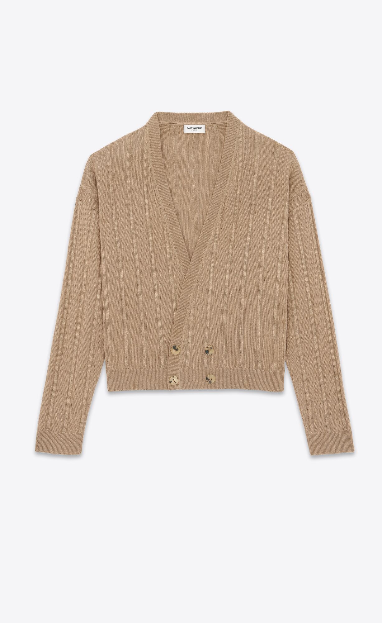 YSL Loose Cardigan In Rebrovaný Knit Dore | 52491-PSNR