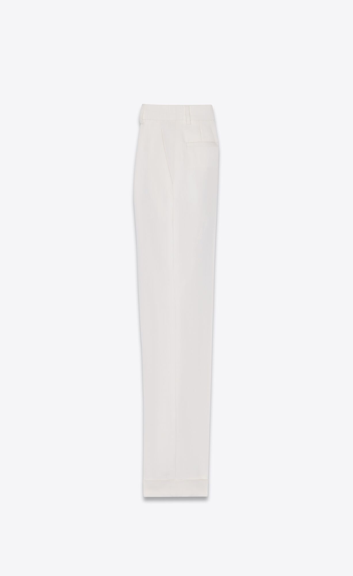 YSL Loose-fit Pants In Grain De Poudre Chalk | 08139-EAVI