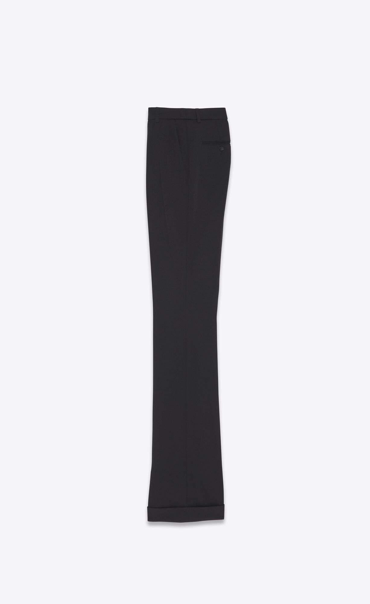 YSL Loose-fit Pants In Grain De Poudre Noir | 95106-UJKZ