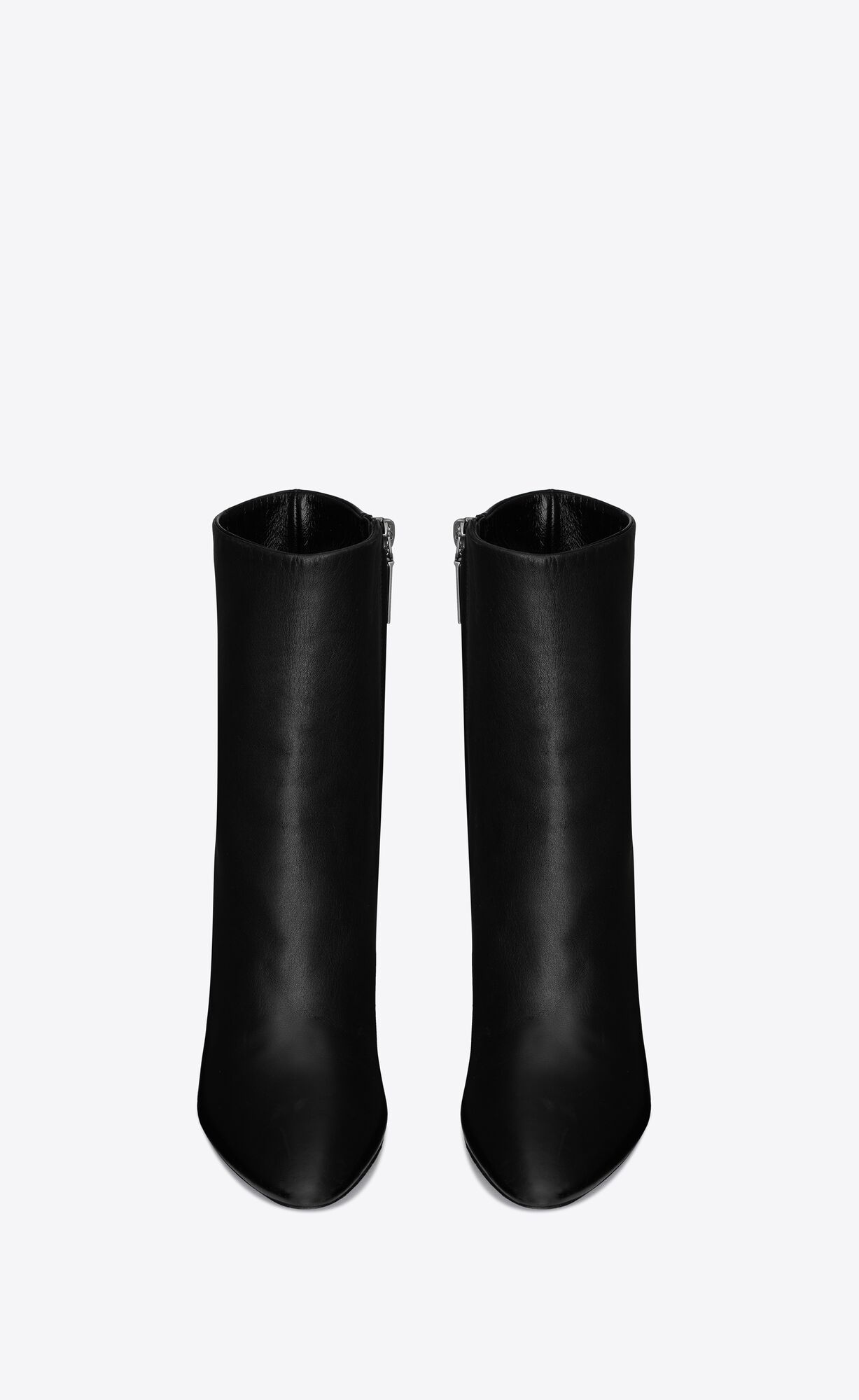 YSL Lou Ankle Boots In Smooth Kozene Čierne | 64982-EMOD