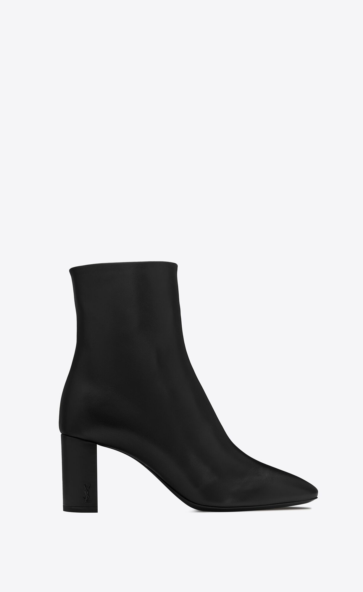 YSL Lou Ankle Boots In Smooth Kozene Čierne | 64982-EMOD