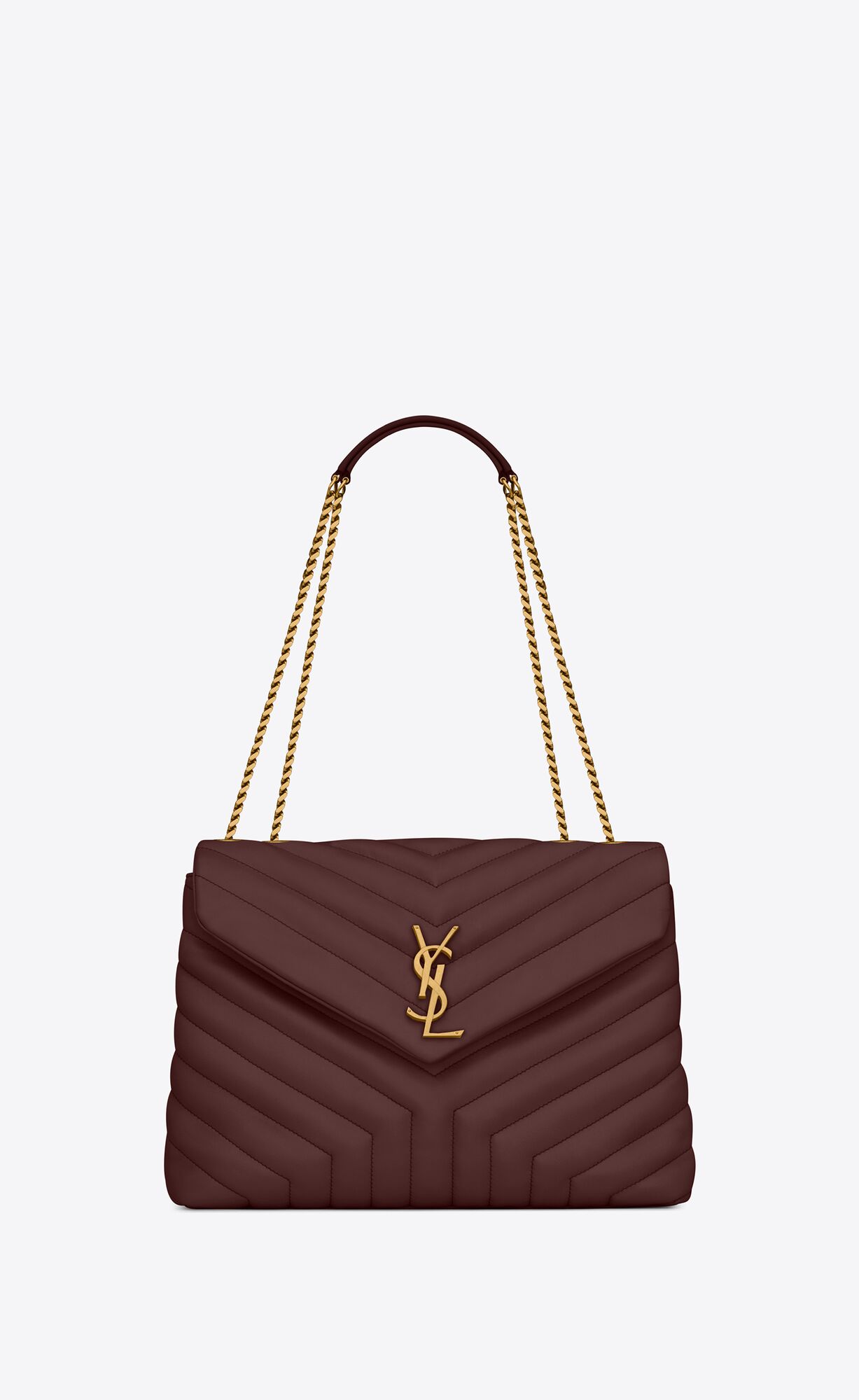 YSL Loulou Medium Chain Bag In Prešívané \