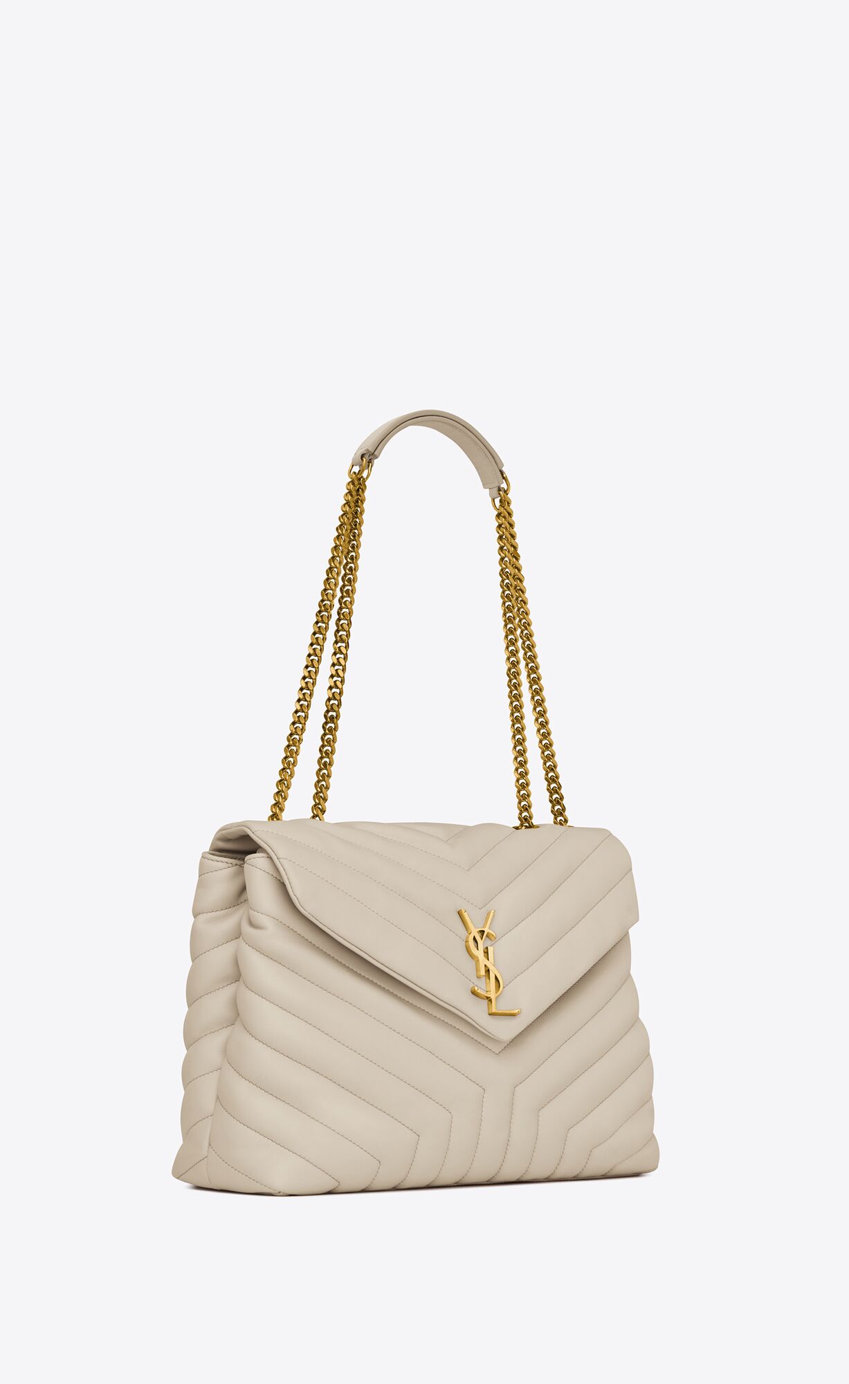 YSL Loulou Medium Chain Bag In Prešívané 