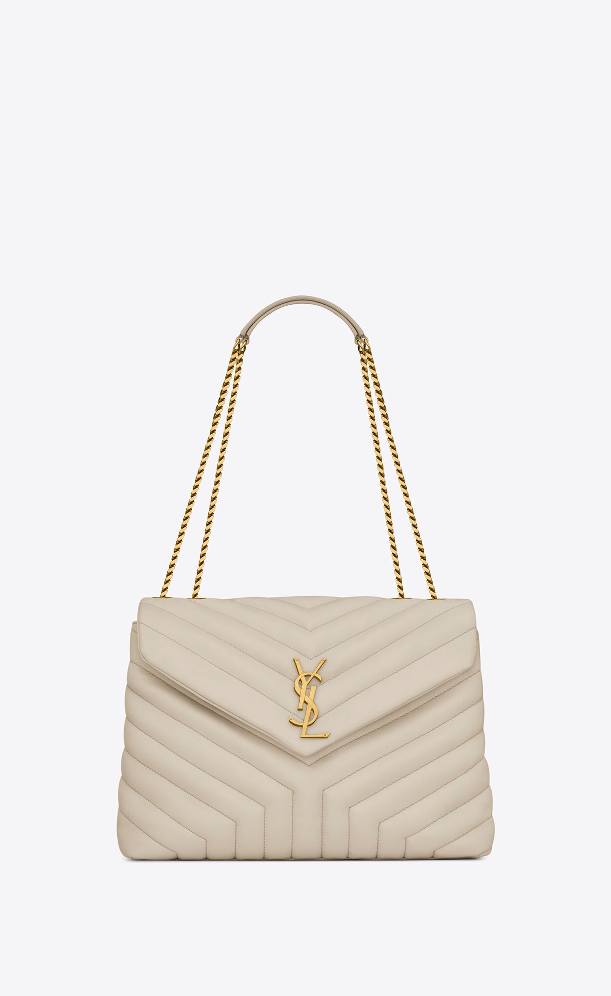 YSL Loulou Medium Chain Bag In Prešívané \