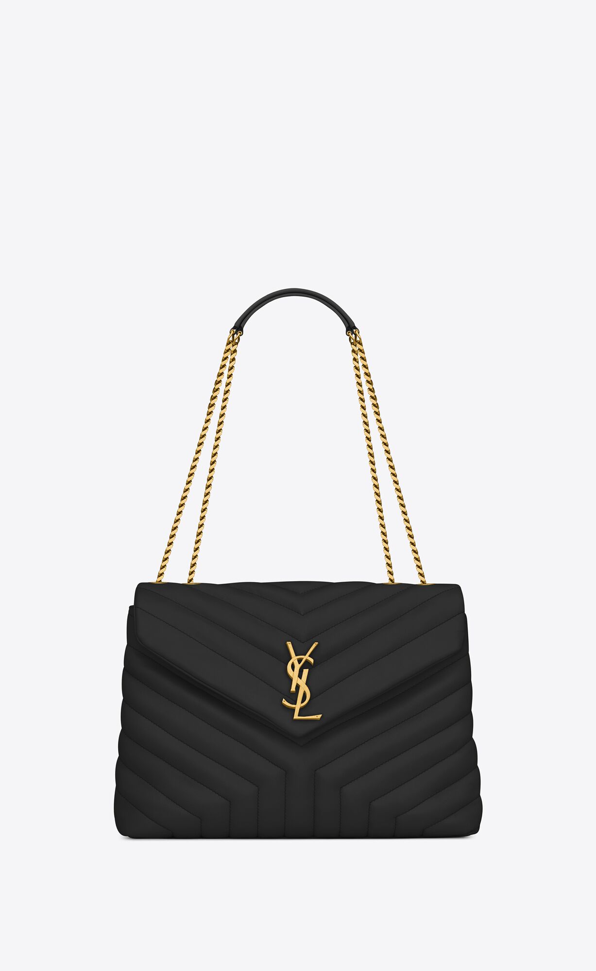 YSL Loulou Medium Chain Bag In Prešívané \