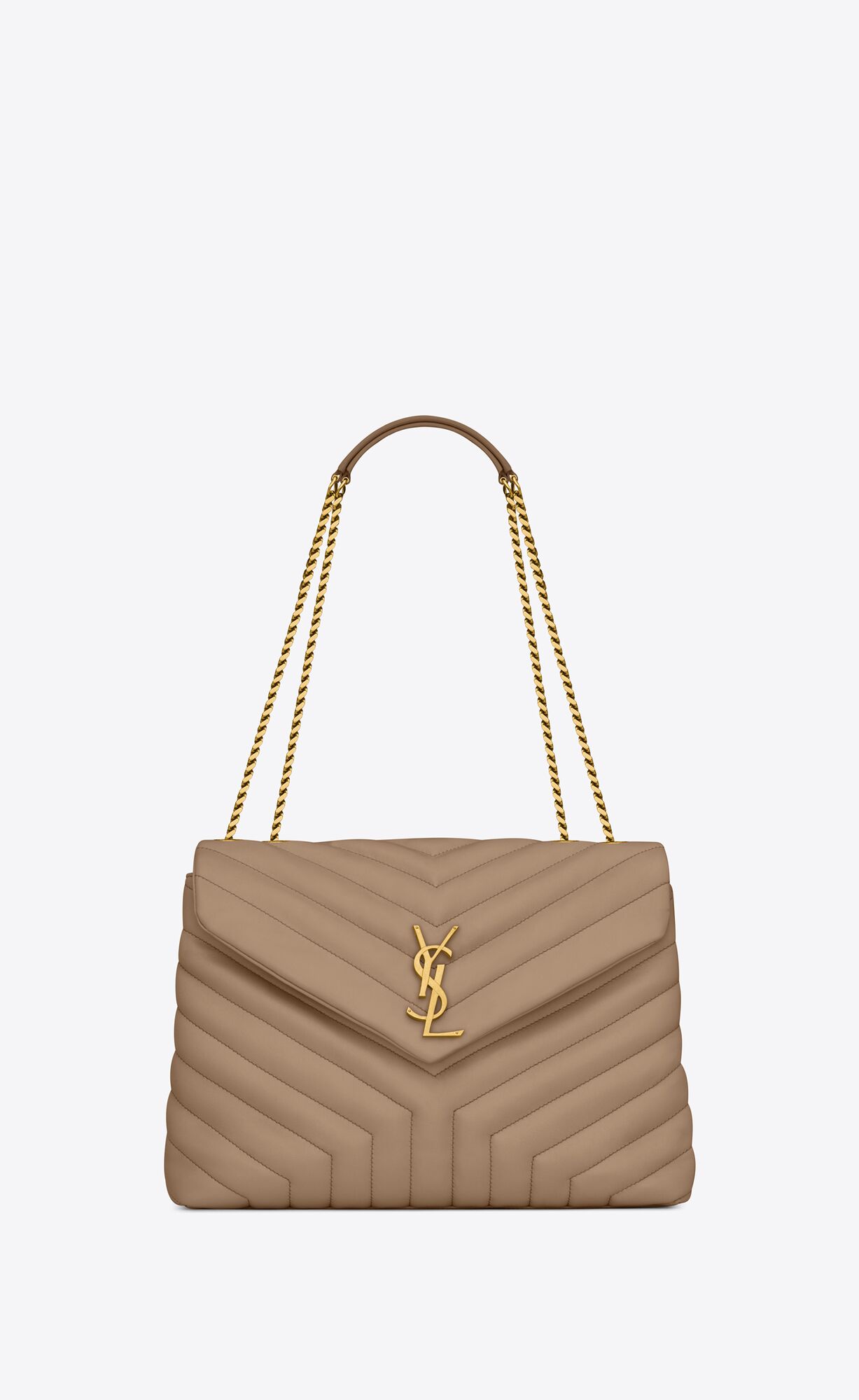 YSL Loulou Medium Chain Bag In Prešívané \