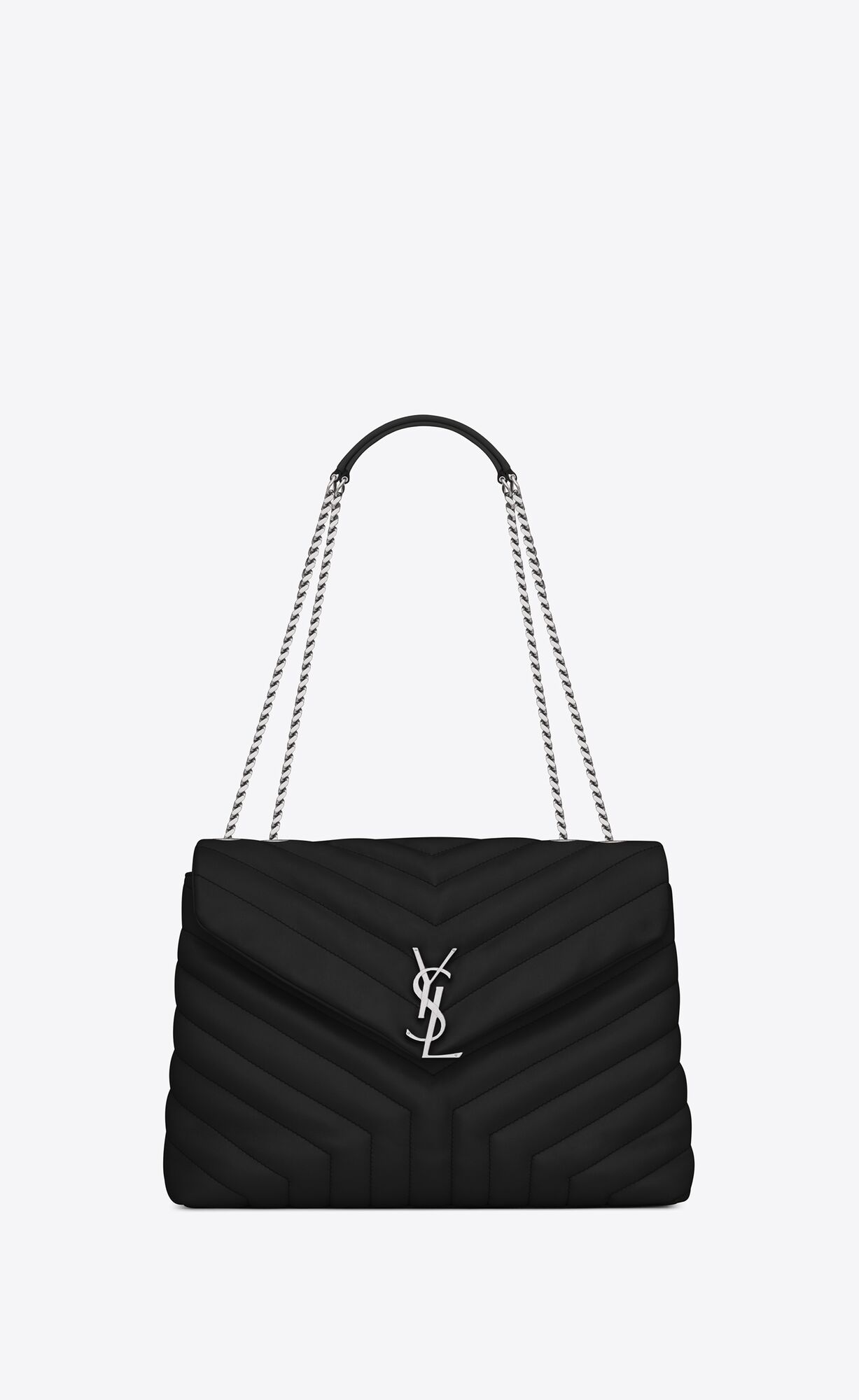 YSL Loulou Medium Chain Bag In Prešívané \