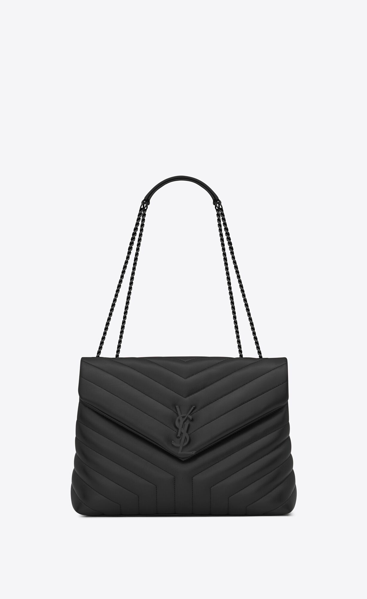 YSL Loulou Medium Chain Bag In Prešívané \