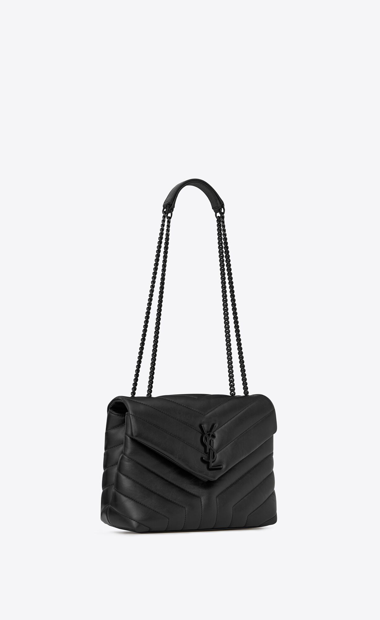 YSL Loulou Small Chain Bag In Prešívané 