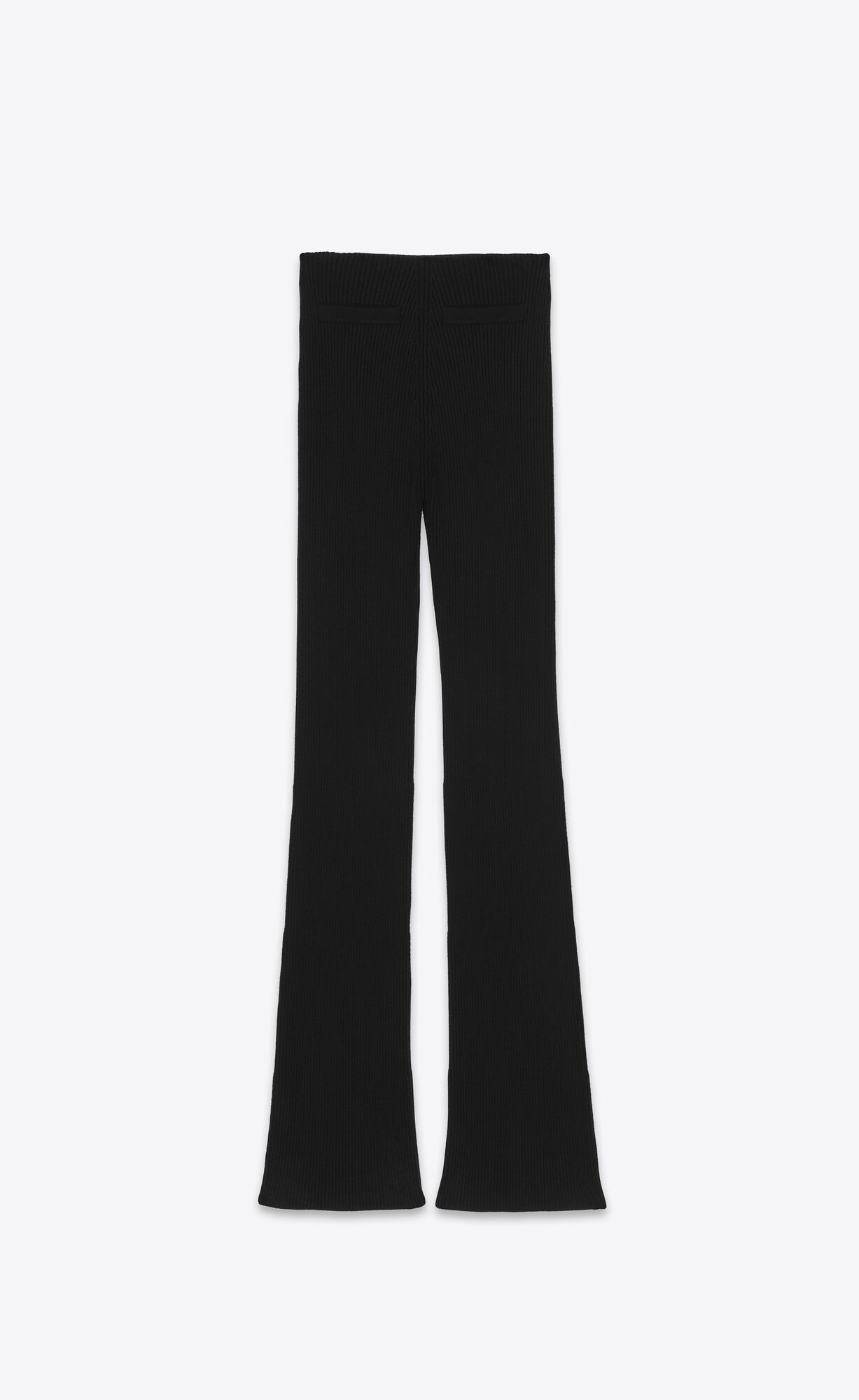 YSL Low-waisted Pants In Rebrovaný Vlna Čierne | 36720-IMQB