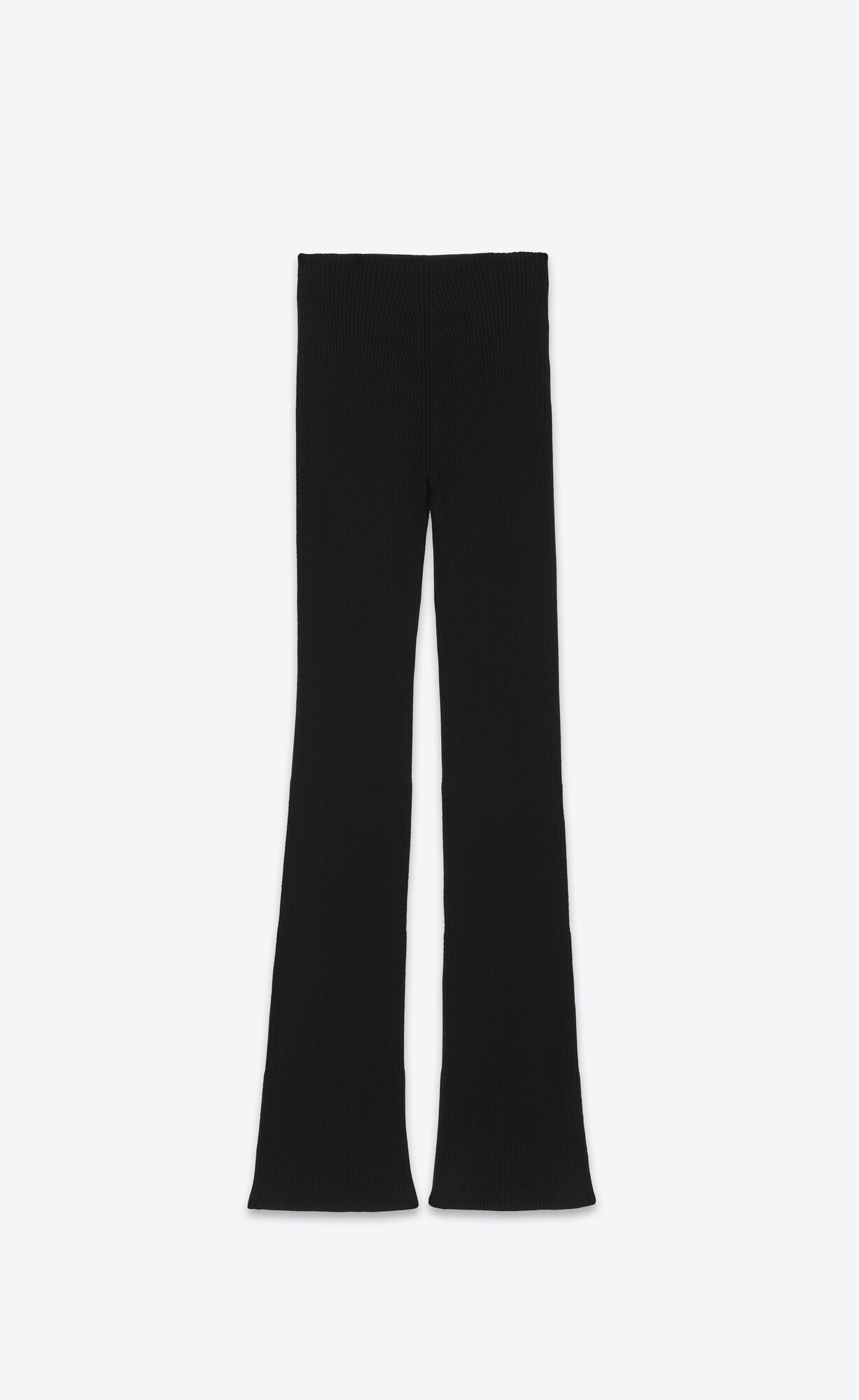 YSL Low-waisted Pants In Rebrovaný Vlna Čierne | 36720-IMQB