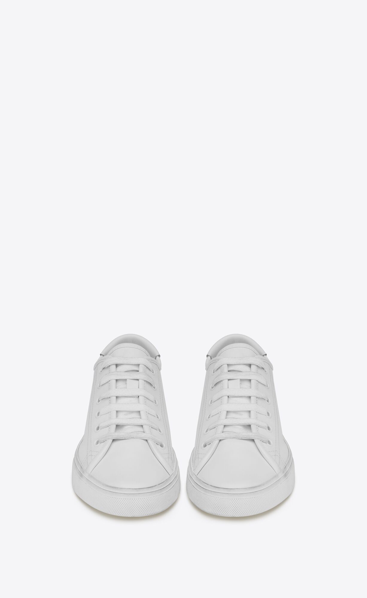 YSL Malibu Sneakers In Smooth Kozene Biele | 46398-USXI